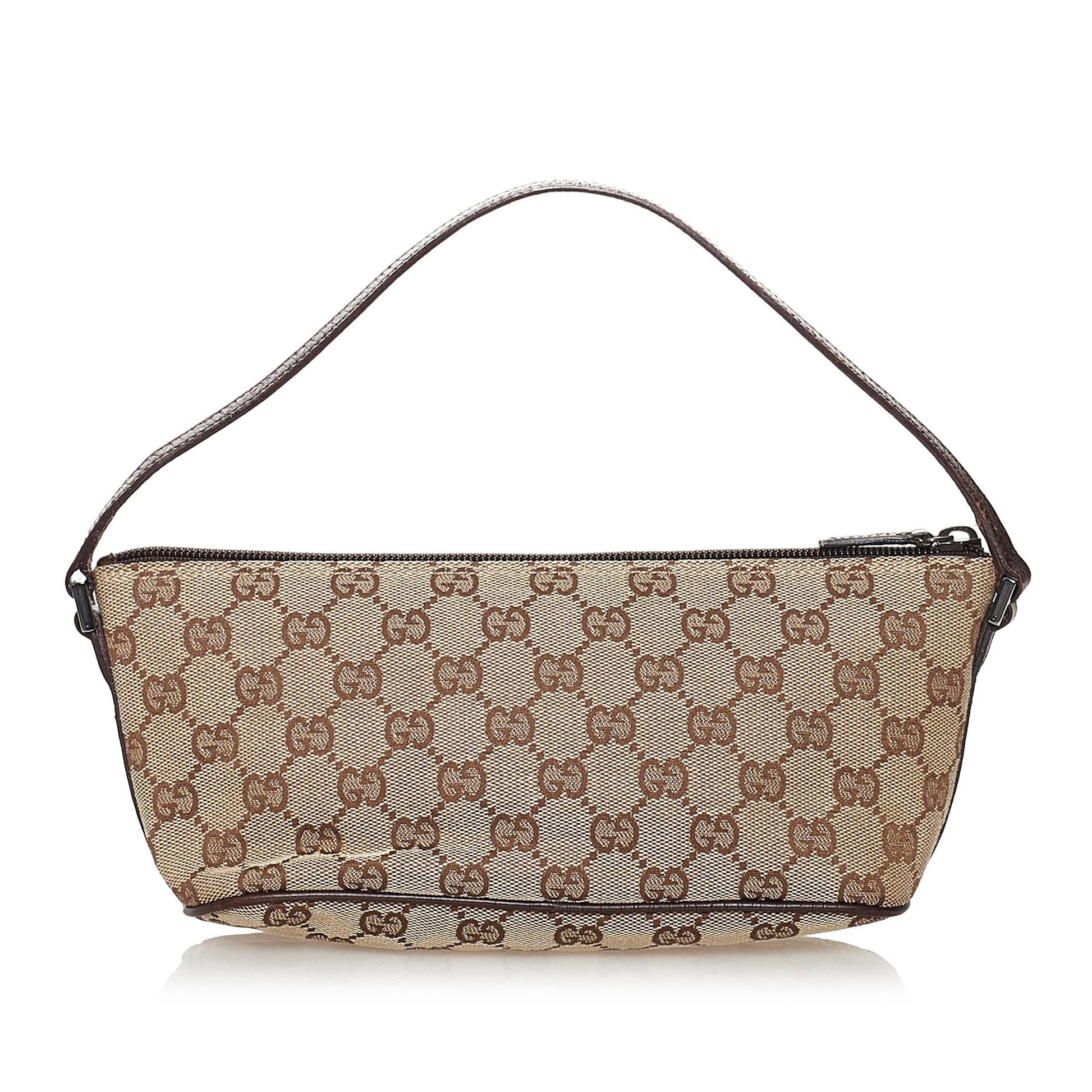 Gucci GG Canvas Boat Baguette (SHG-31393)