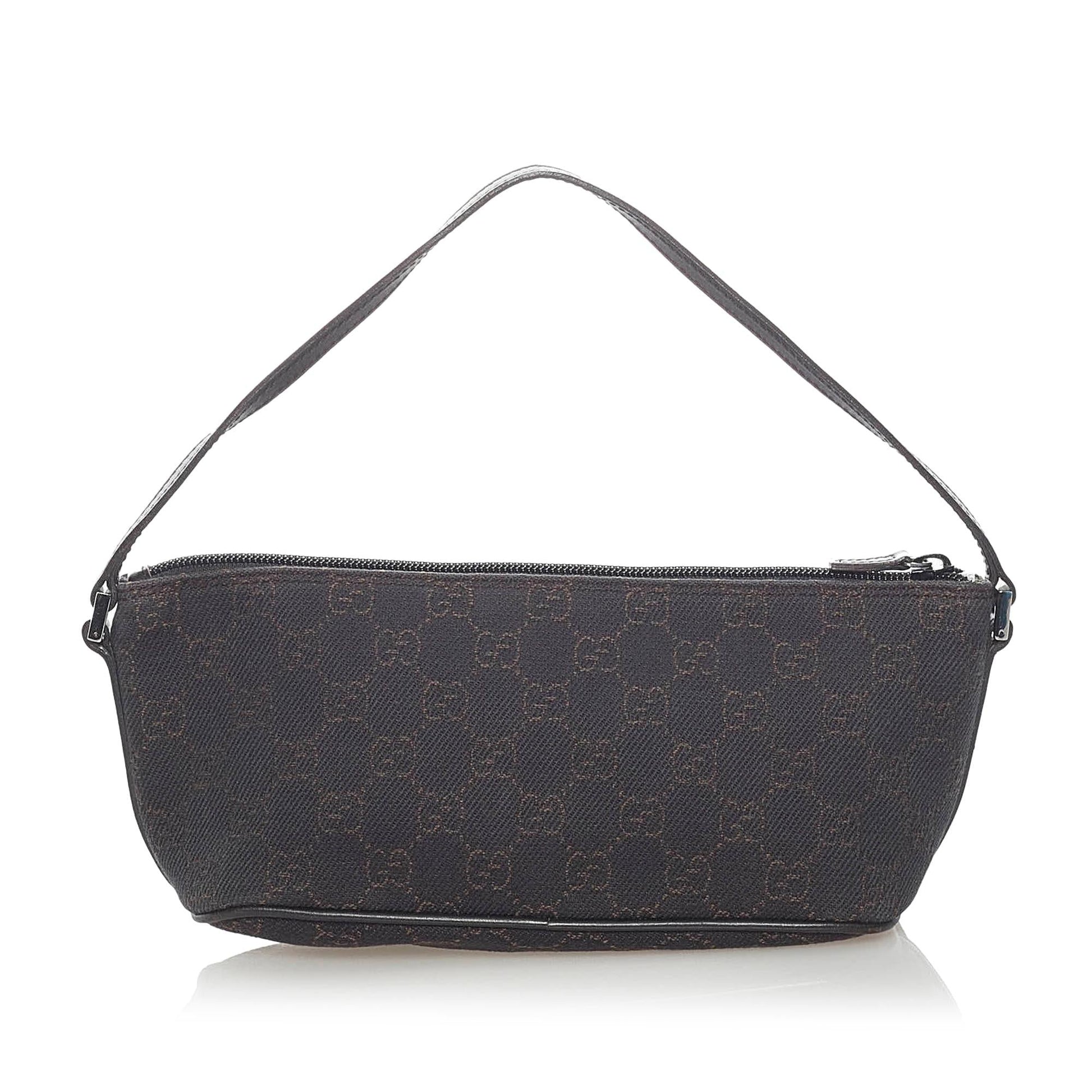 Gucci GG Canvas Boat Baguette (SHG-31611)