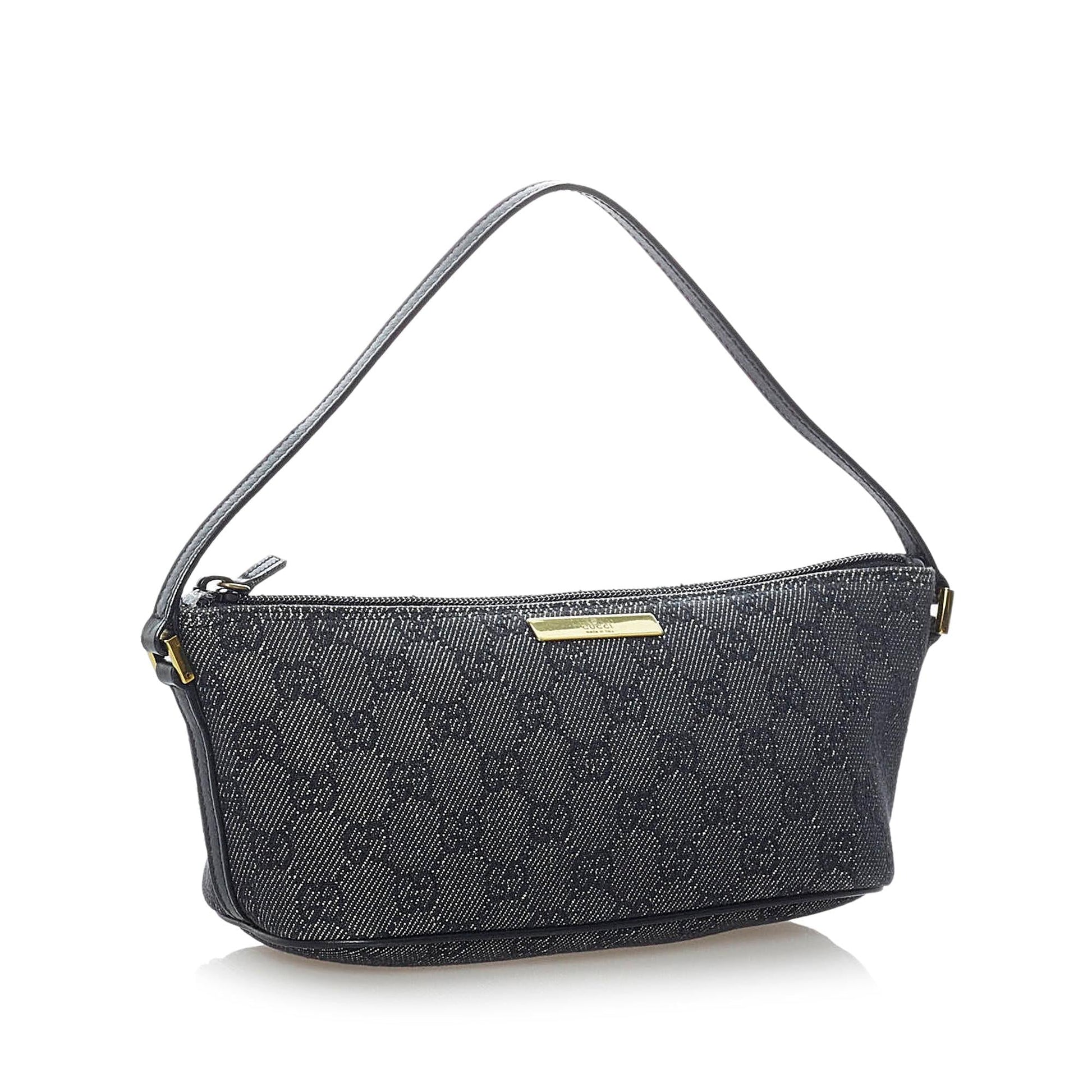 Gucci GG Canvas Boat Baguette (SHG-32025)