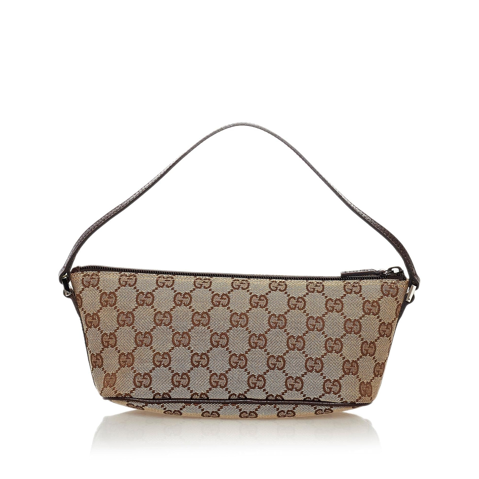 Gucci GG Canvas Boat Baguette (SHG-32757)