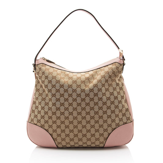 Gucci Leather Canvas Shoulder Bag