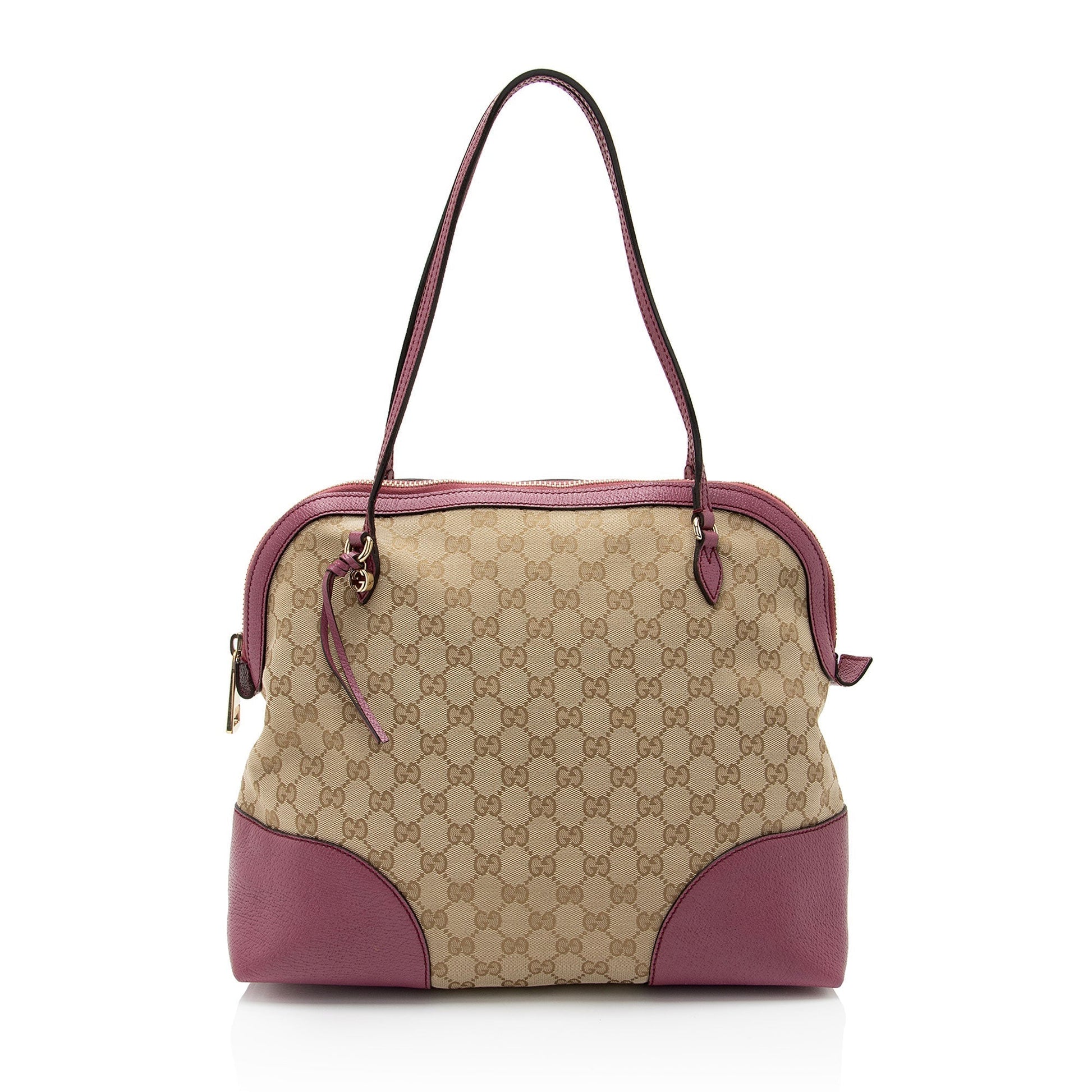 Gucci Leather Canvas Shoulder Bag
