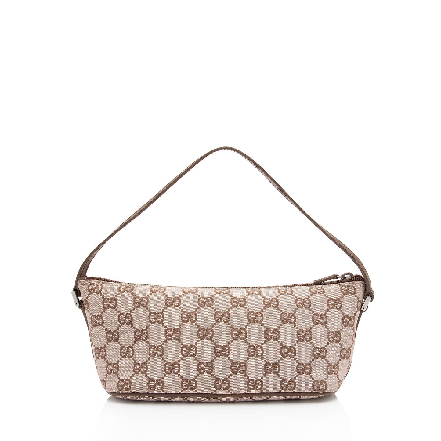 Gucci Pochette Leather Canvas Clutch