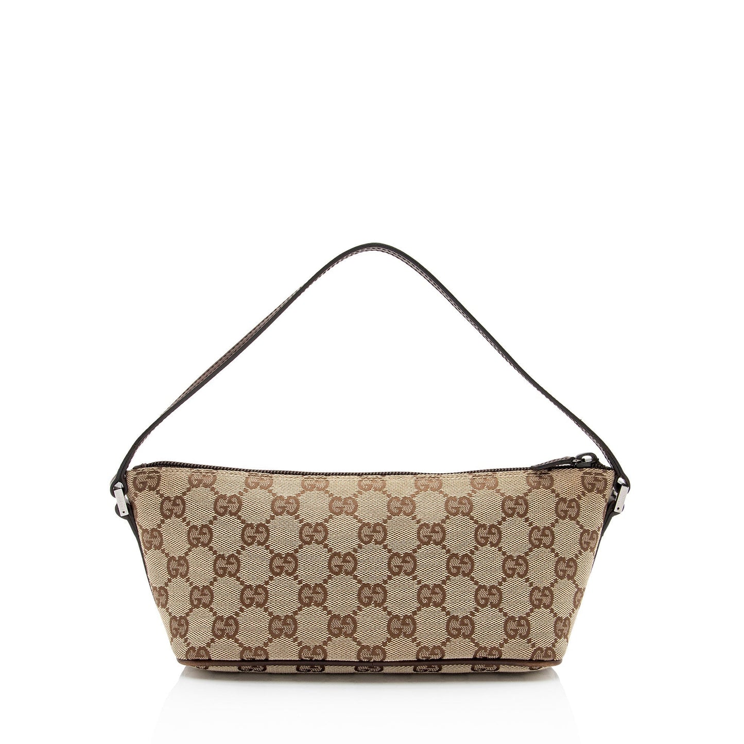 Gucci Pochette Leather Canvas Clutch