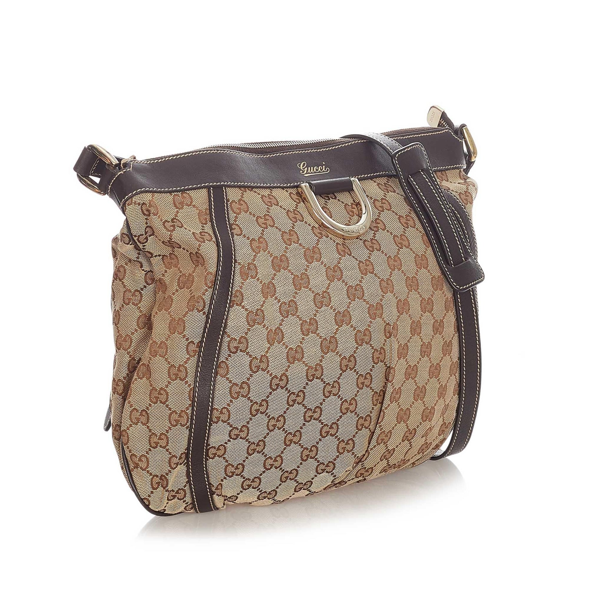 Gucci GG Canvas D-Ring Crossbody Bag (SHG-23083)