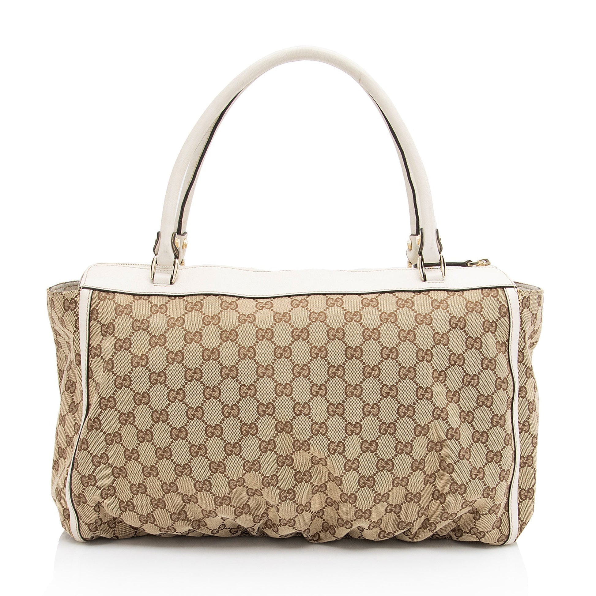 Gucci GG Canvas D Ring Zip Tote (SHF-E9HvFQ)