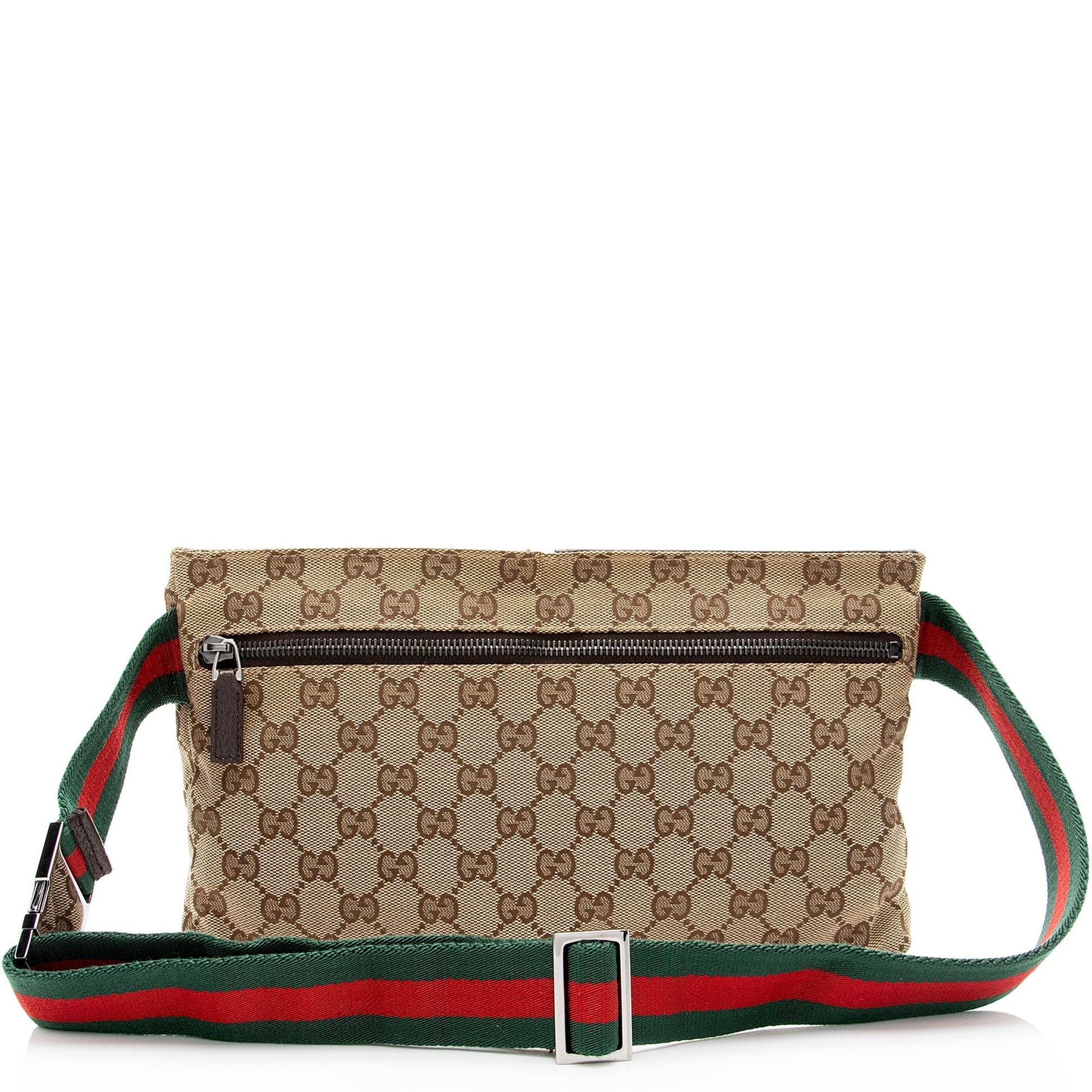 Gucci GG Canvas Double Pocket Belt Bag (SHF-Z0mmJ4)
