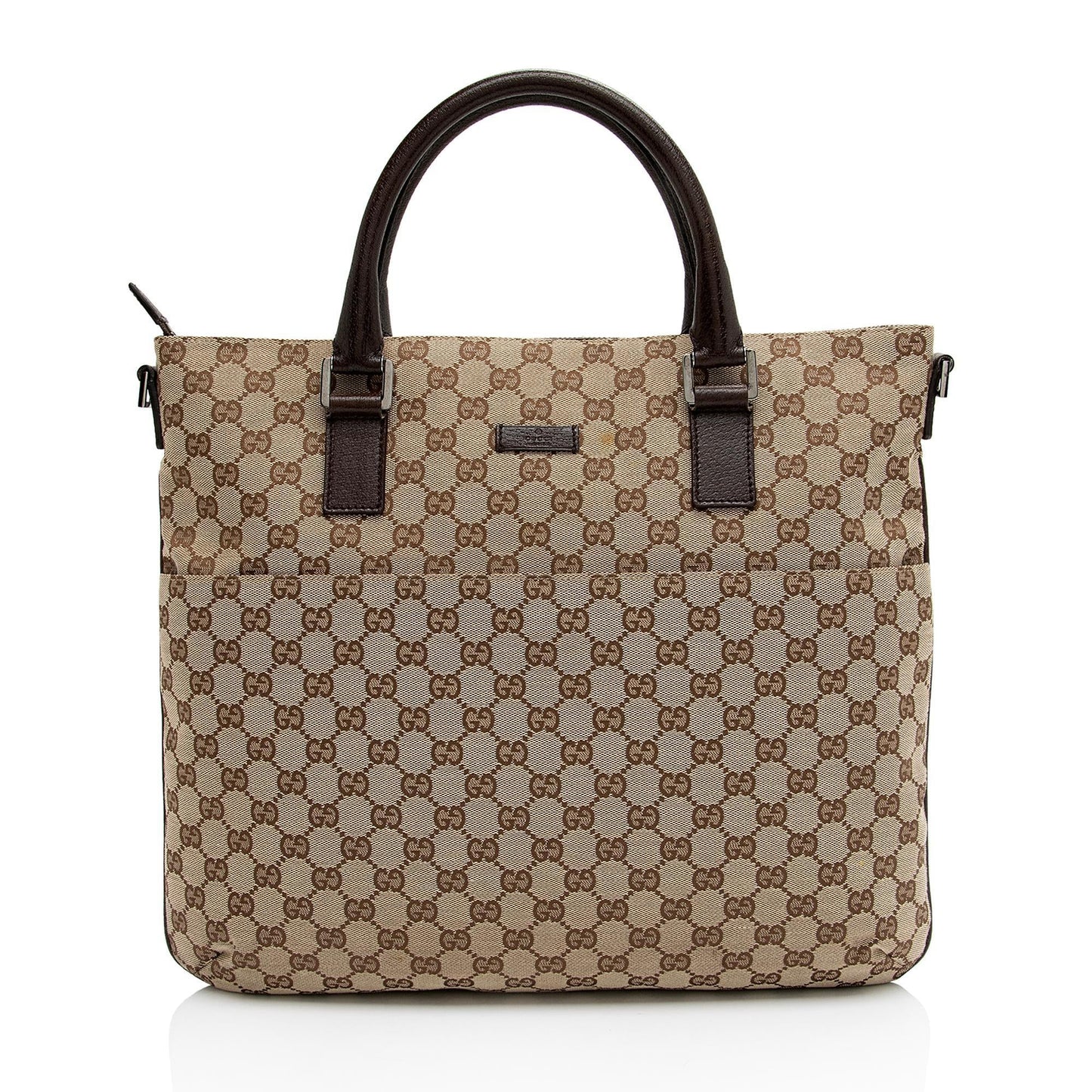 Gucci Leather Canvas Tote