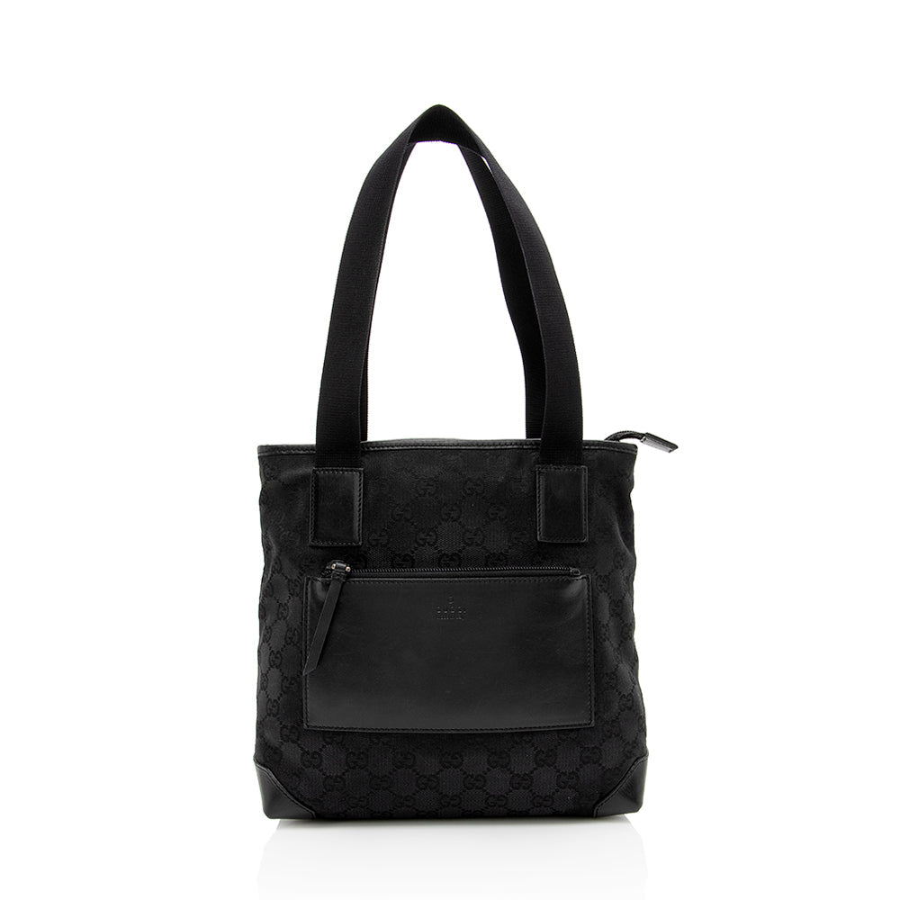 Gucci GG Canvas Front Pocket Small Tote (SHF-15969)