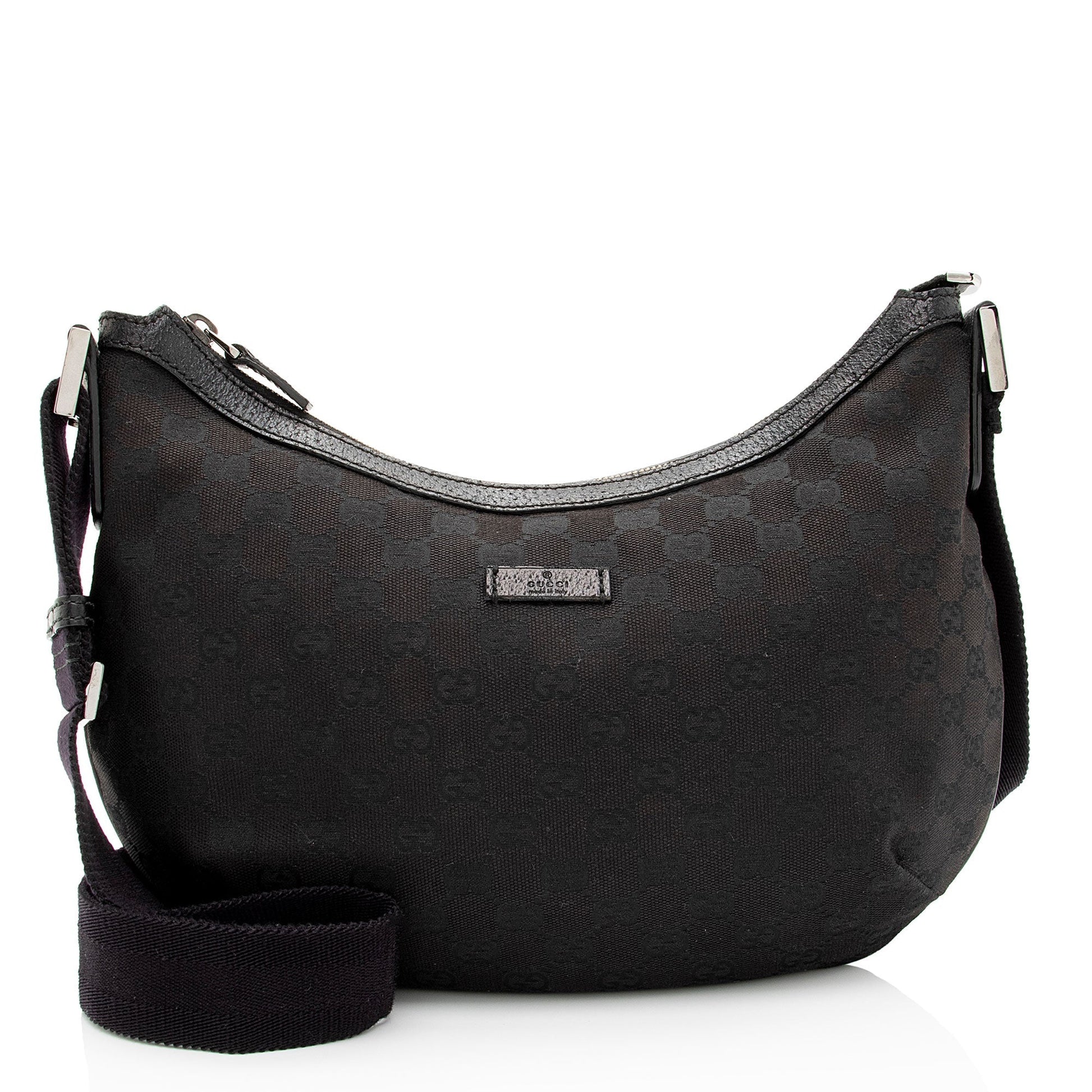Gucci GG Canvas Half Moon Medium Messenger Bag (SHF-aTmqfv)