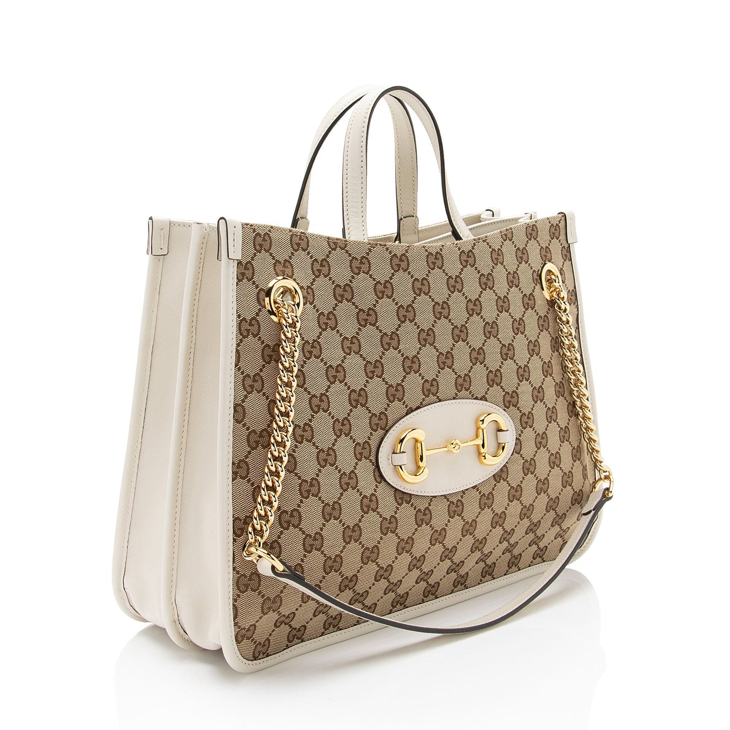 Gucci GG Canvas Horsebit 1955 Chain Medium Tote