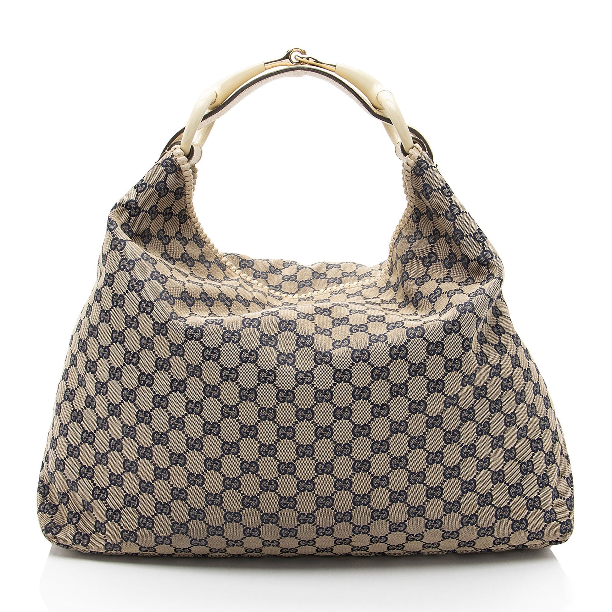 Gucci GG Canvas Horsebit Large Hobo