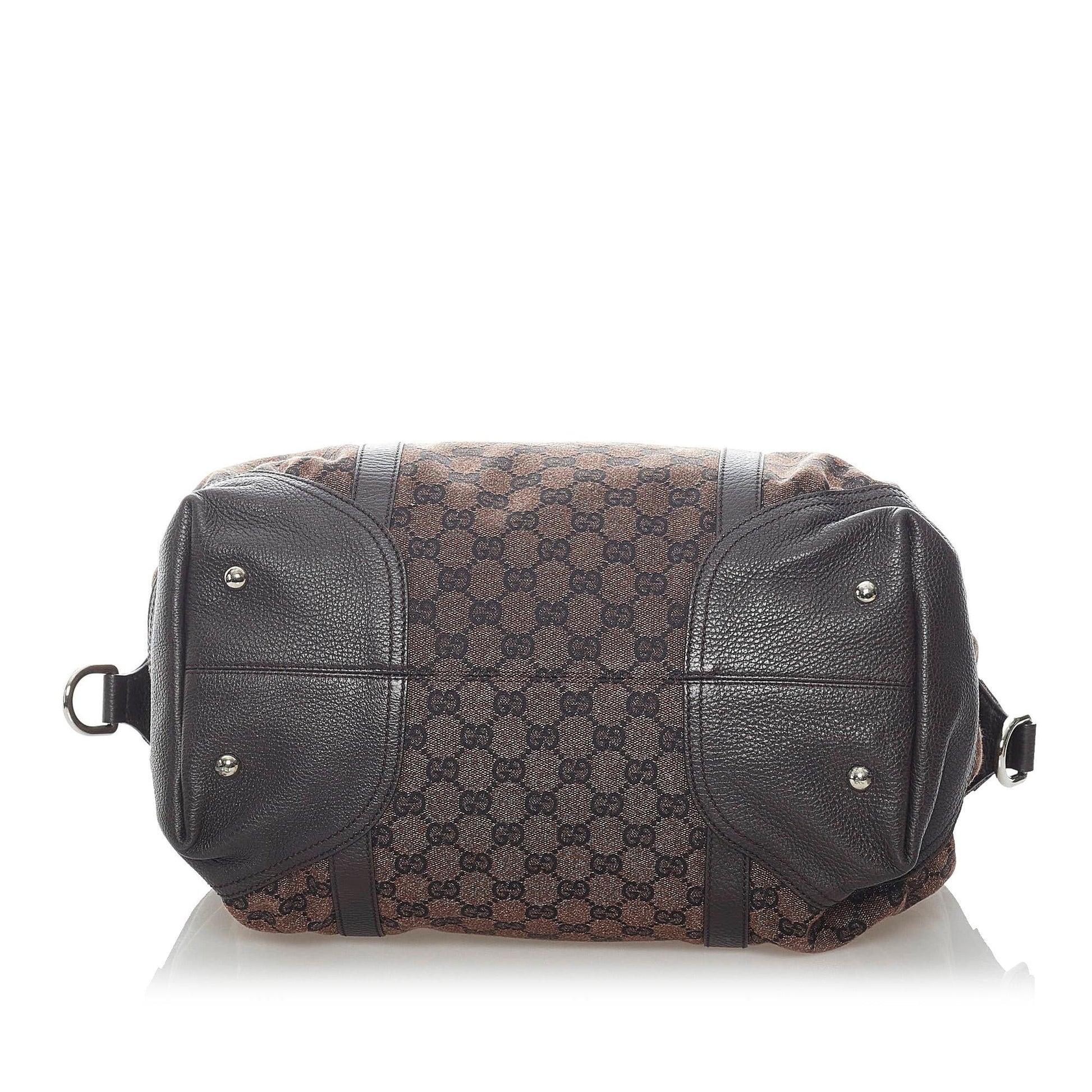 Gucci GG Canvas Horsebit Nail Boston Bag (SHG-32061)