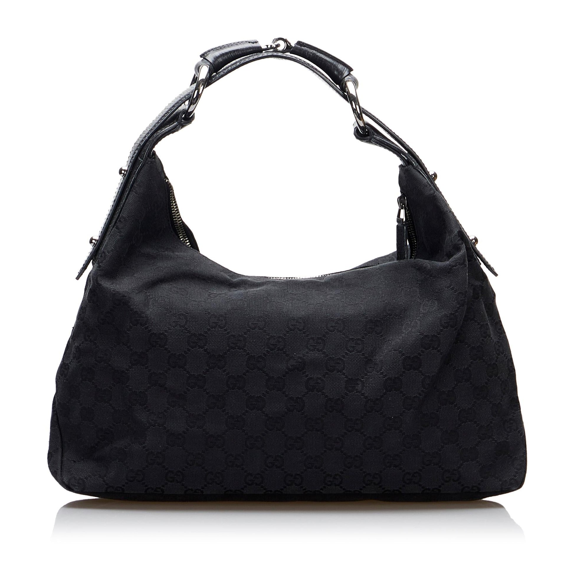 Gucci GG Canvas Horsebit Shoulder Bag (SHG-wbDRzT)