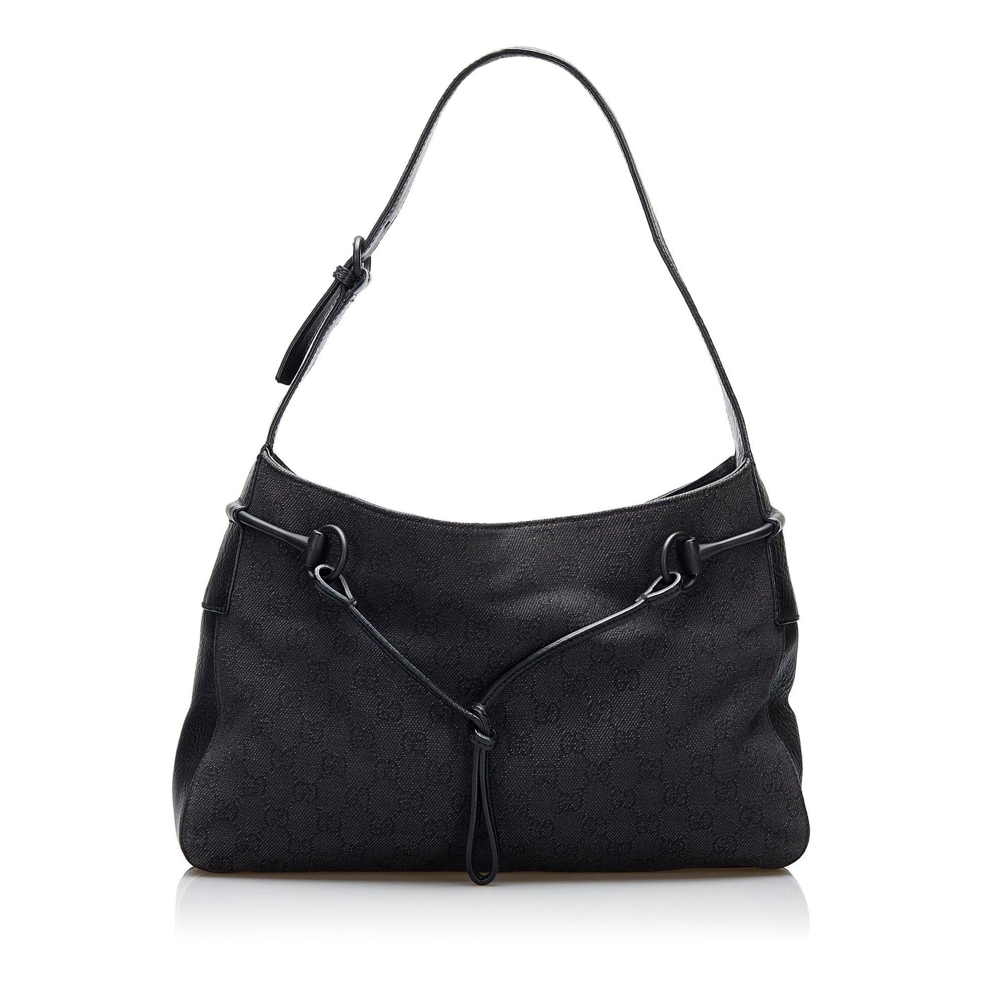 Gucci GG Canvas Horsebit Shoulder Bag (SHG-3xYnnv)