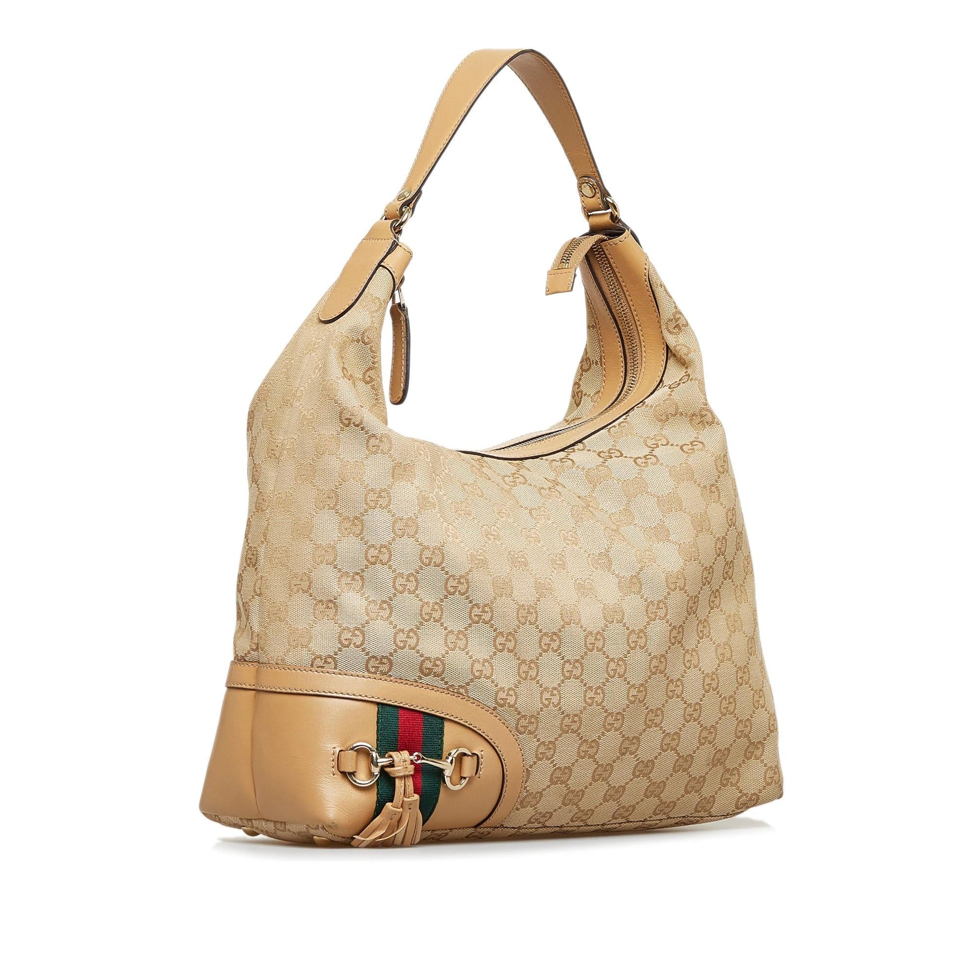Gucci GG Canvas Horsebit Shoulder Bag (SHG-5o8Rw5)