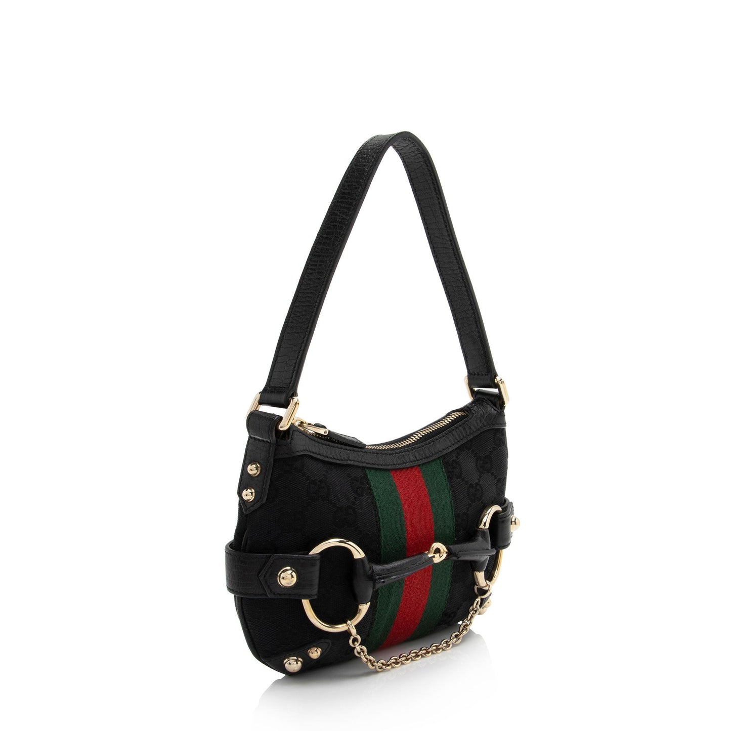 Gucci Nylon Leather Canvas Shoulder Bag