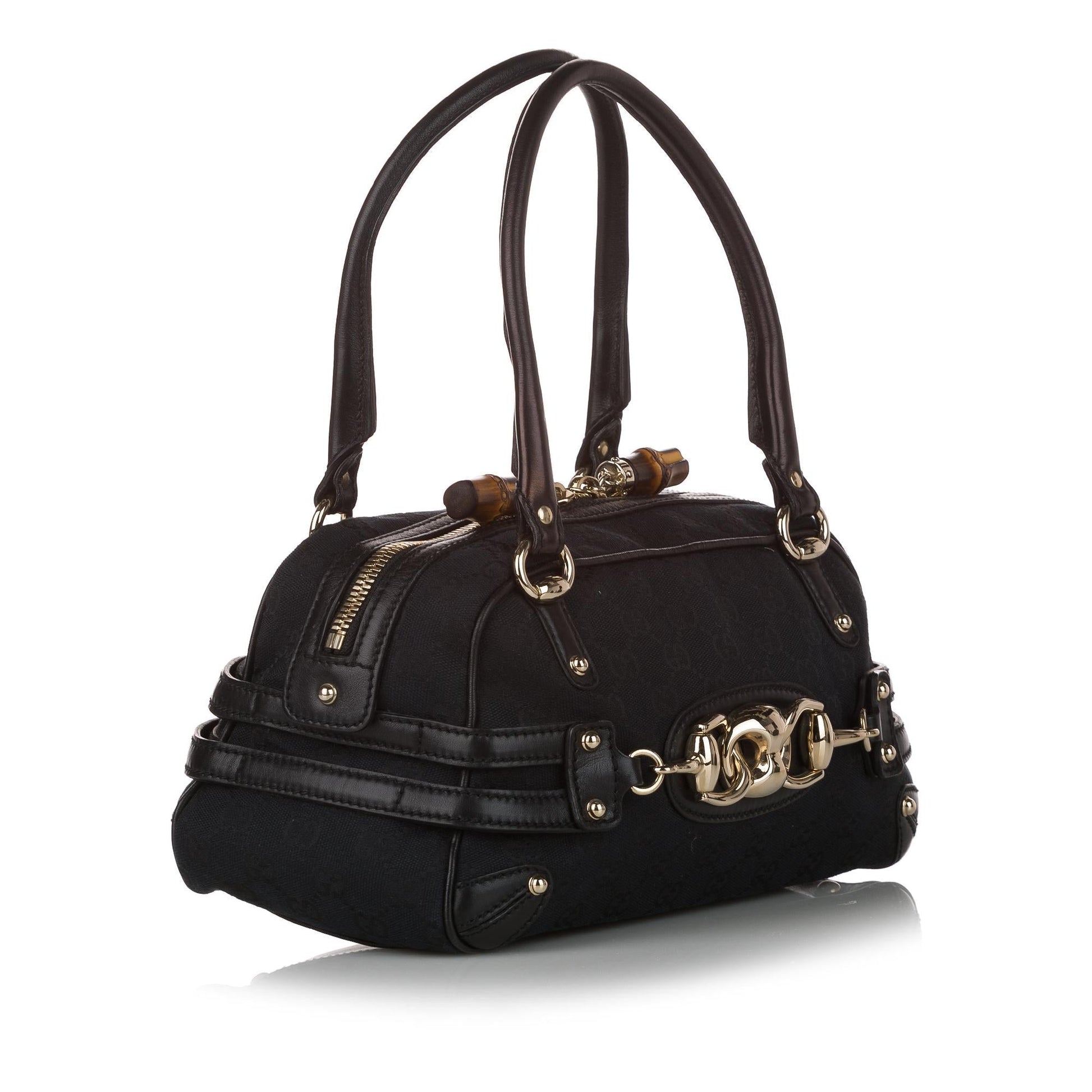 Gucci GG Canvas Horsebit Wave Handbag (SHG-31049)