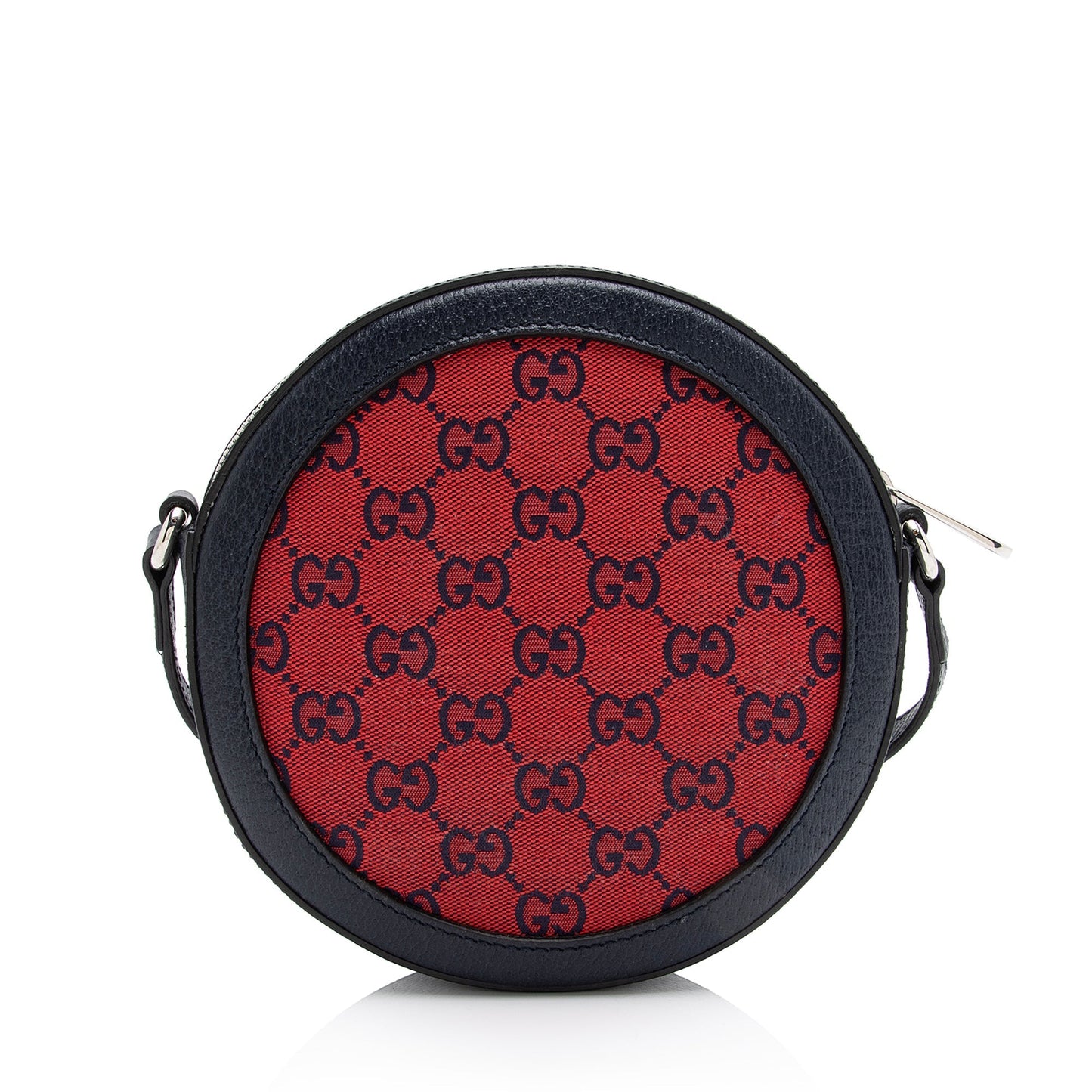 Gucci GG Canvas Interlocking G Patch Round Shoulder Bag (SHF-23569)