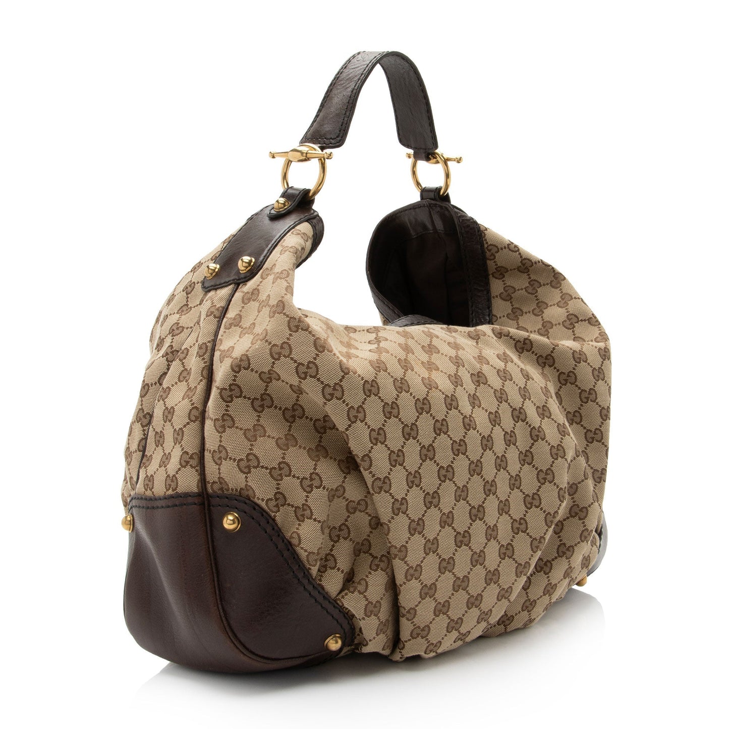 Gucci Leather Canvas Shoulder Bag