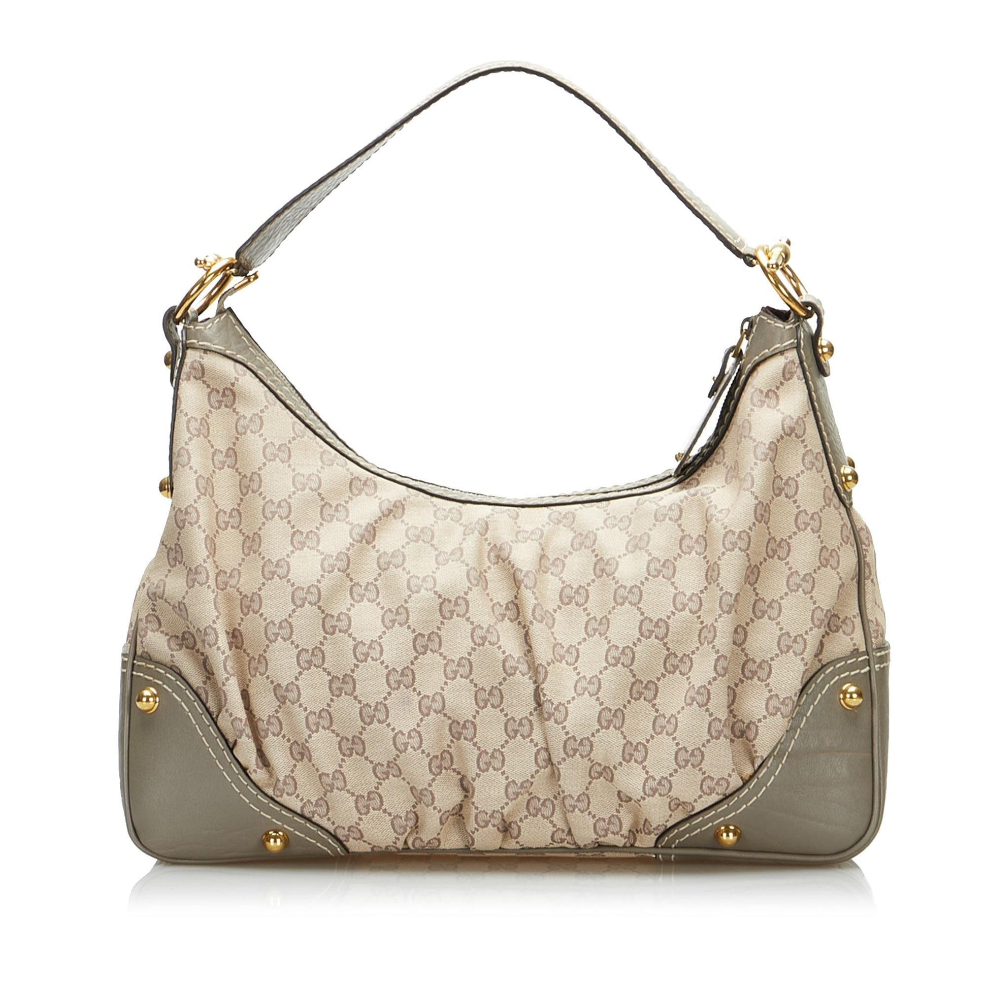 Gucci GG Canvas Jockey Shoulder Bag (SHG-L42G2r)