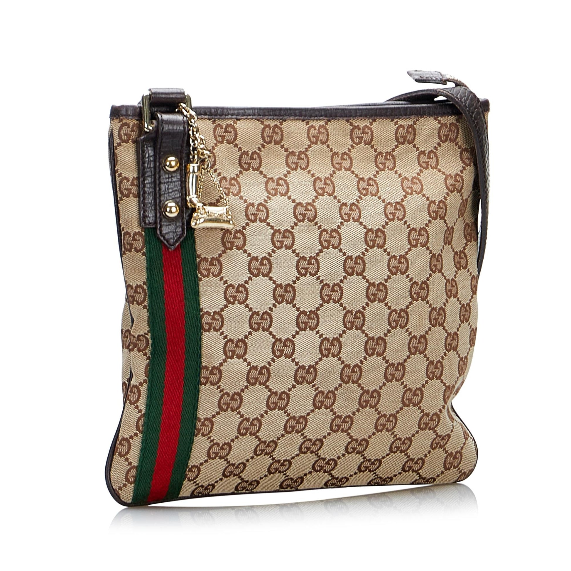 Gucci GG Canvas Jolicoeur Crossbody (SHG-0Pg20f)