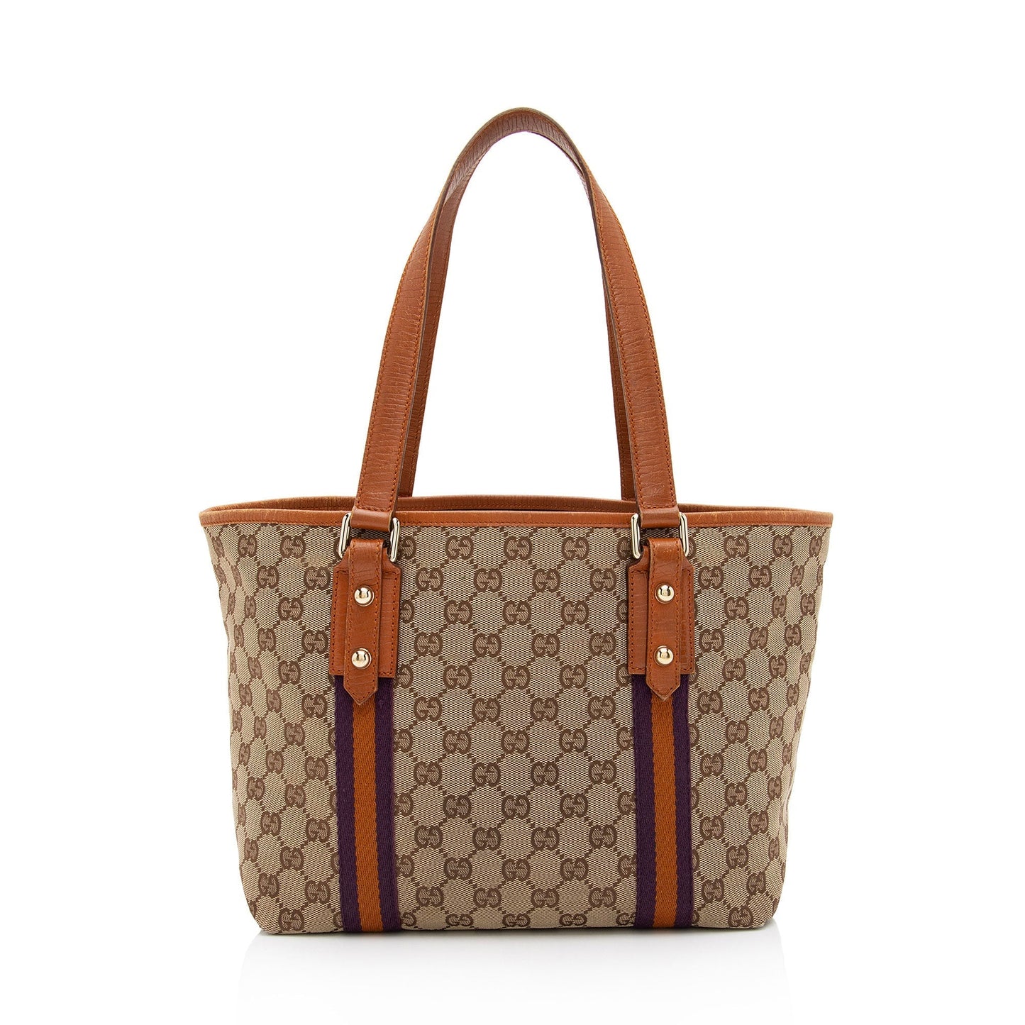 Gucci Nylon Leather Canvas Tote