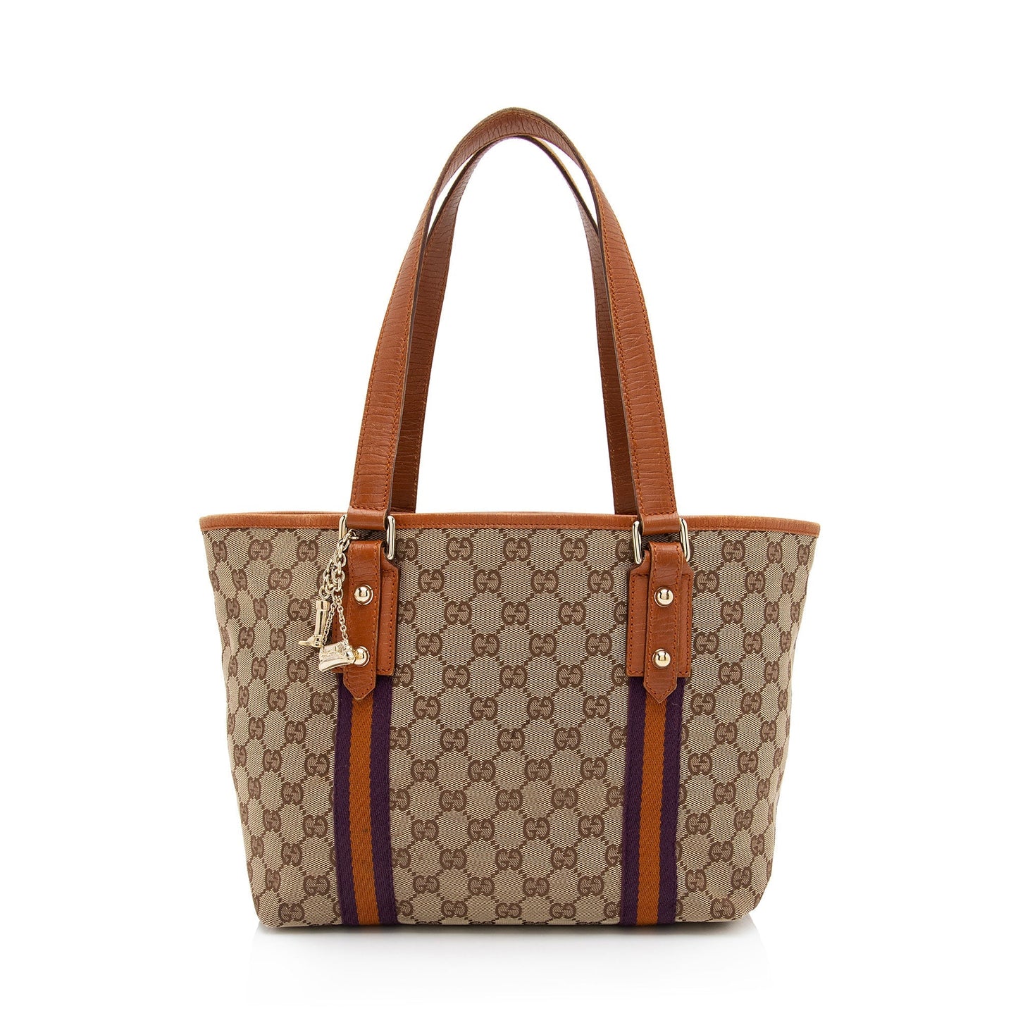 Gucci Nylon Leather Canvas Tote