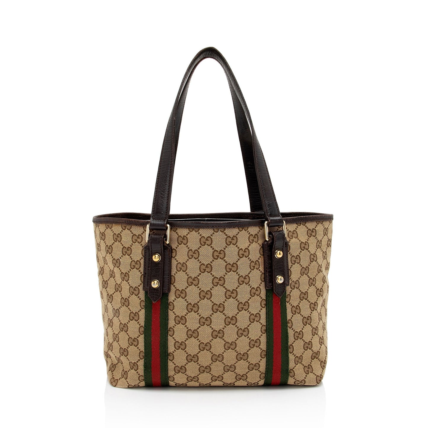 Gucci Nylon Leather Canvas Tote