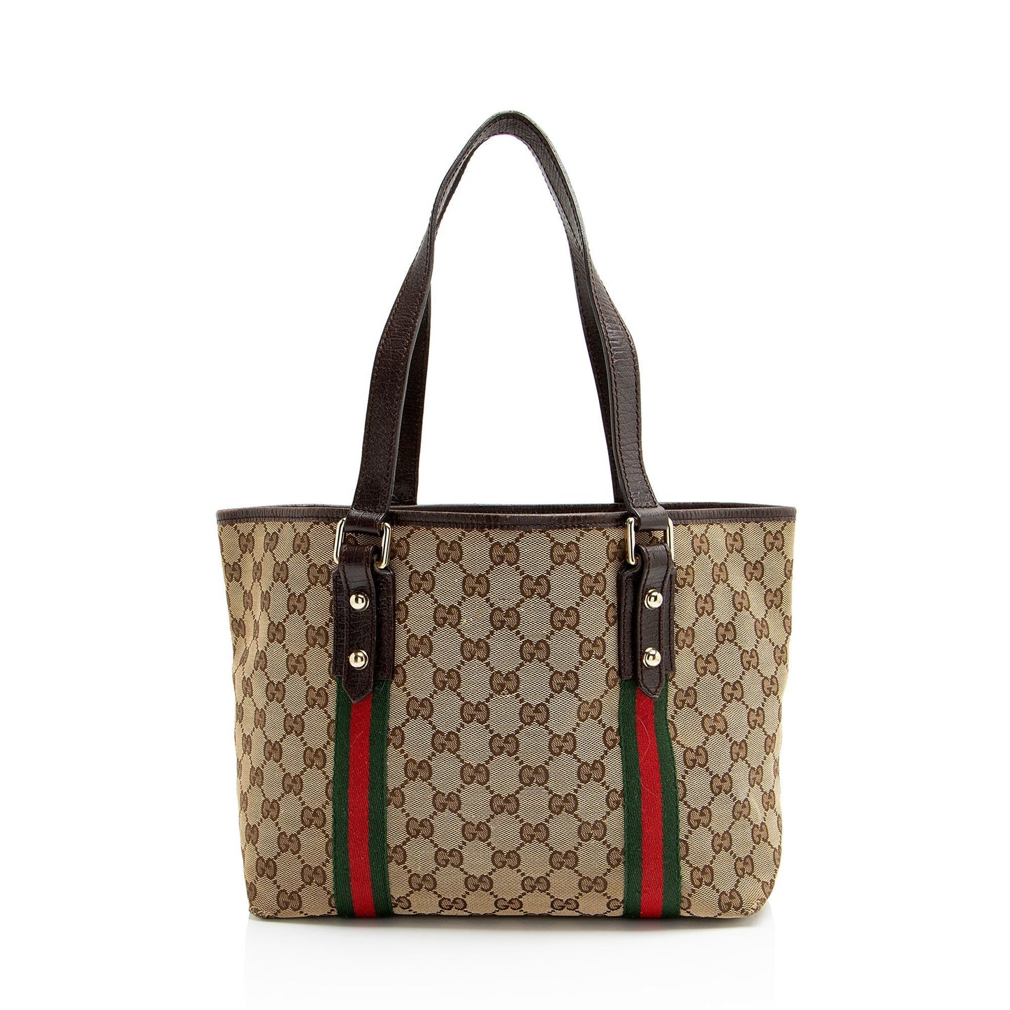 Gucci Nylon Leather Canvas Tote