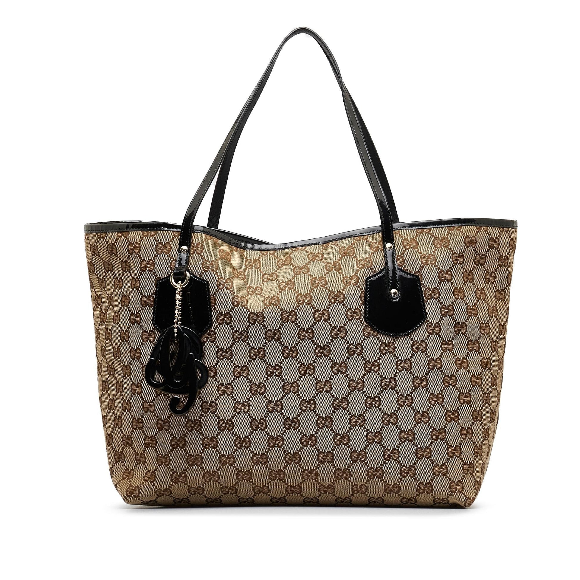 Gucci Leather Canvas Tote