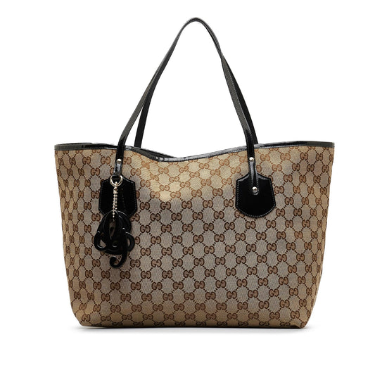 Gucci Leather Canvas Tote