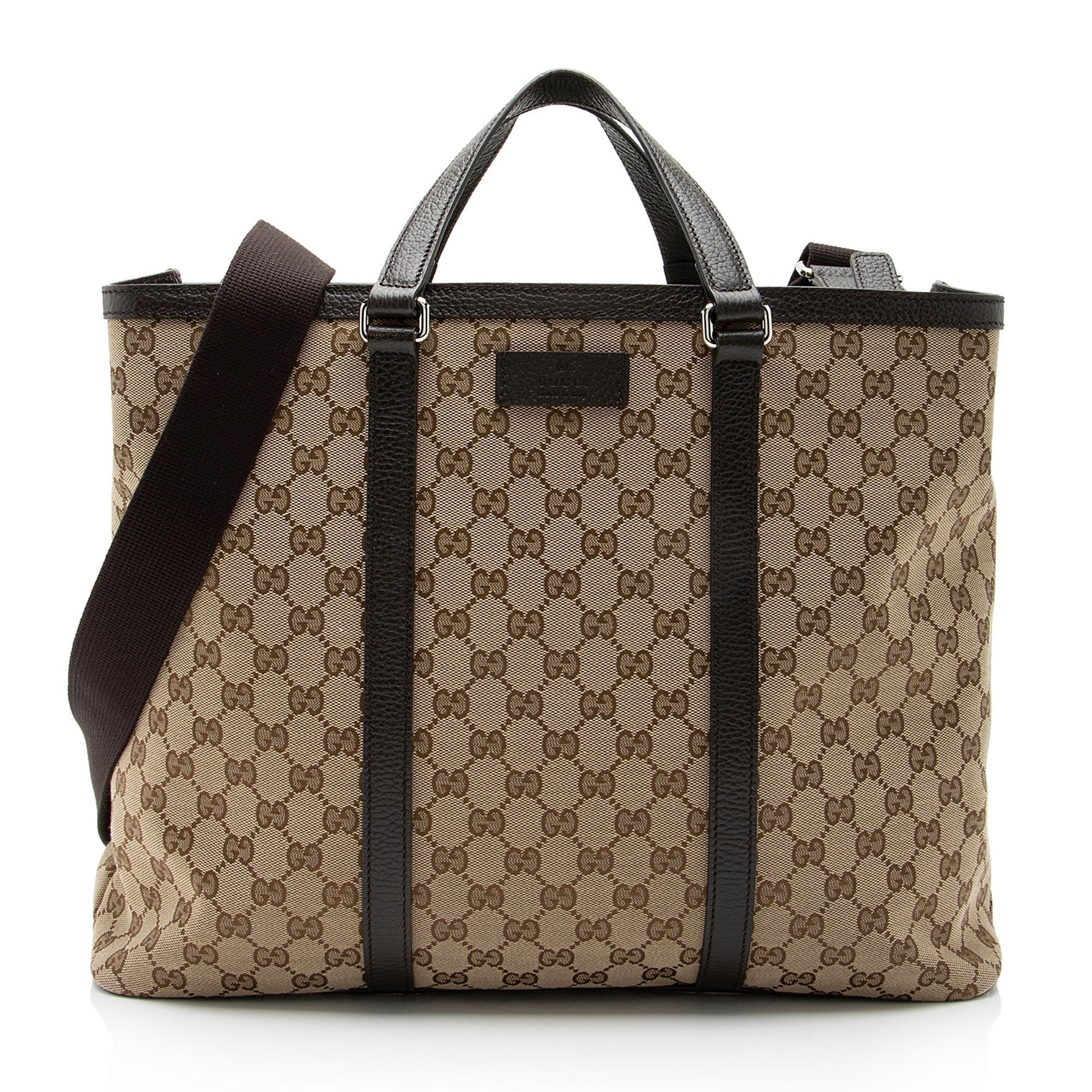 Gucci Leather Canvas Tote