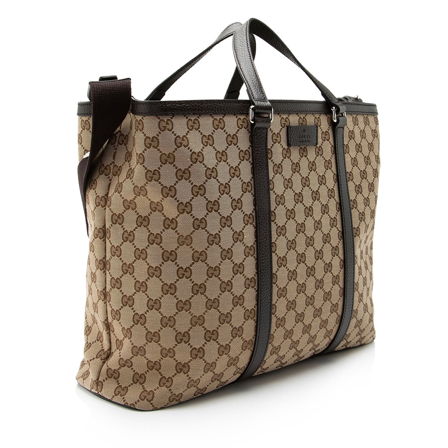 Gucci Leather Canvas Tote