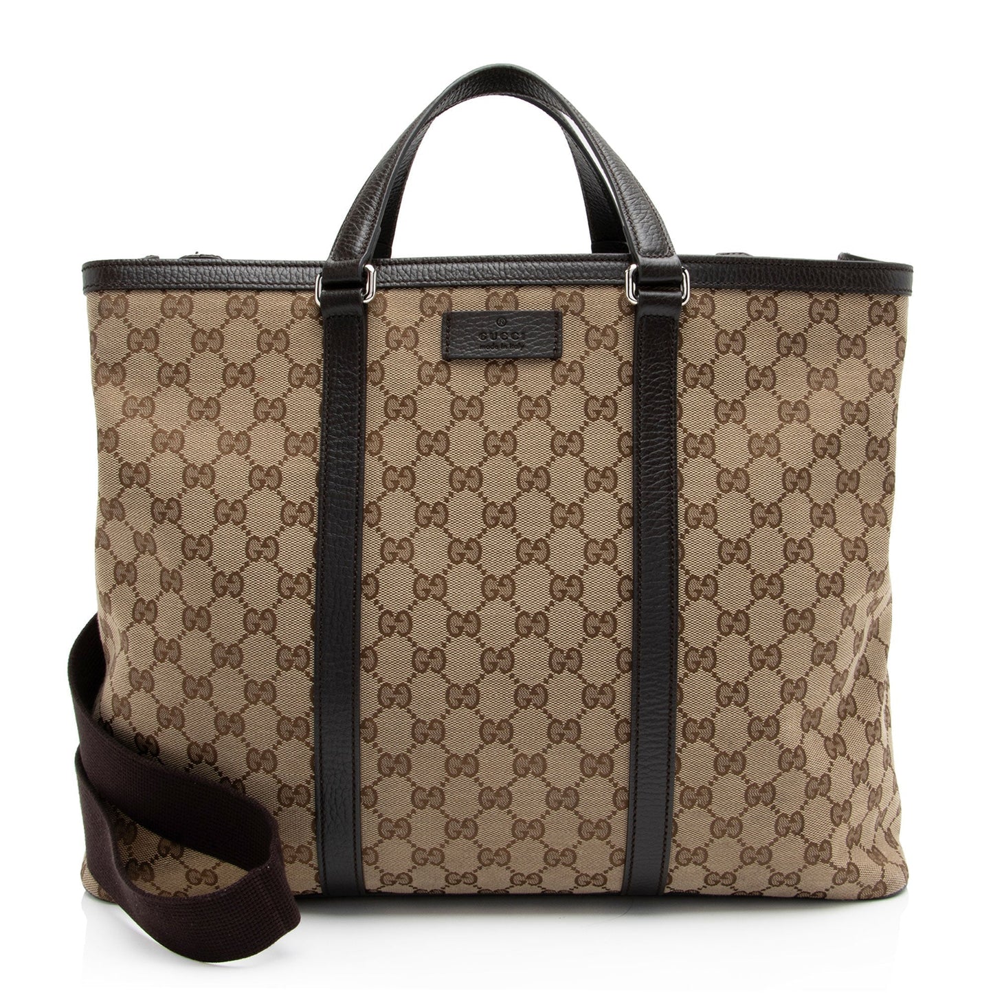Gucci Leather Canvas Tote