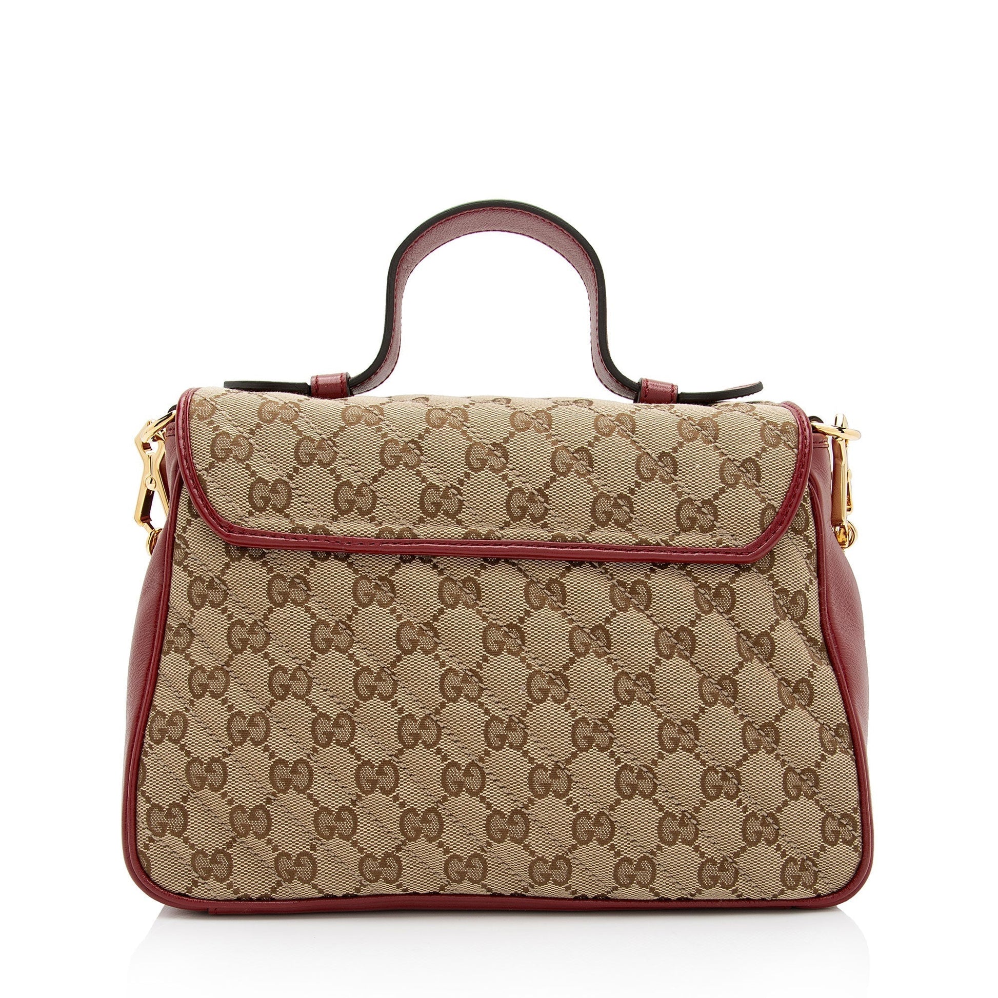 Gucci Monogram Canvas Top Handle Crossbody