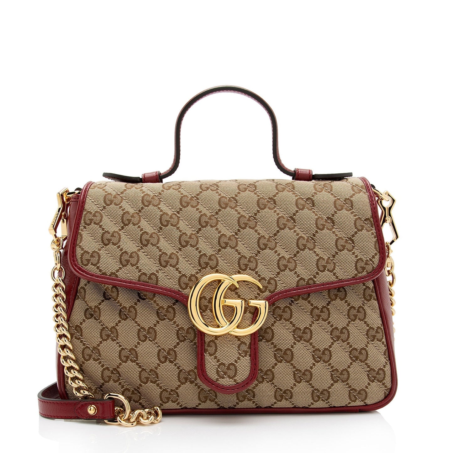 Gucci Monogram Canvas Top Handle Crossbody