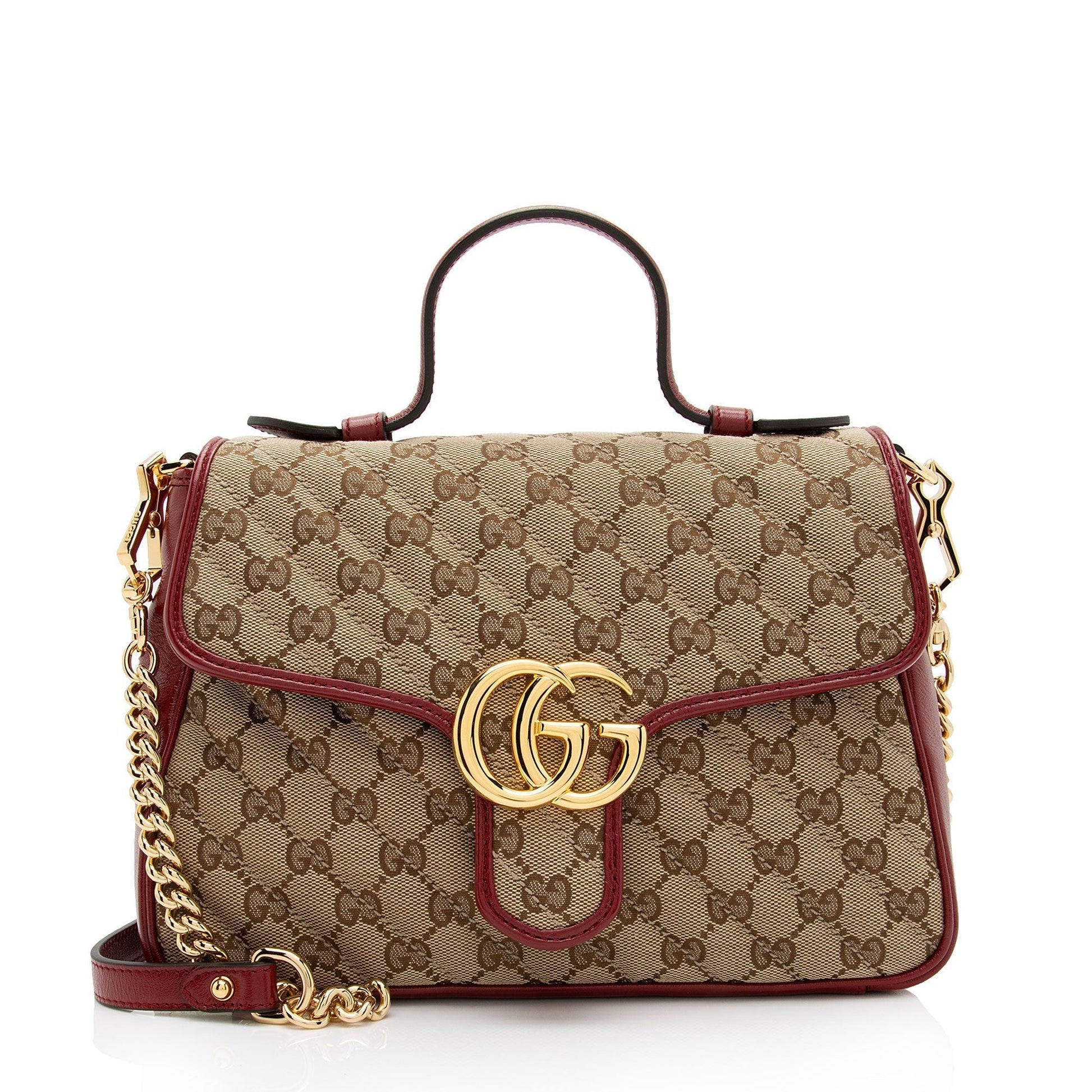 Gucci Monogram Canvas Top Handle Crossbody