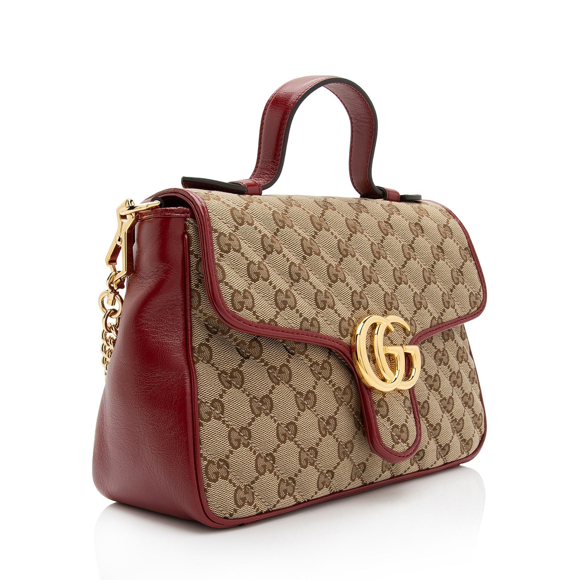 Gucci Monogram Canvas Top Handle Crossbody