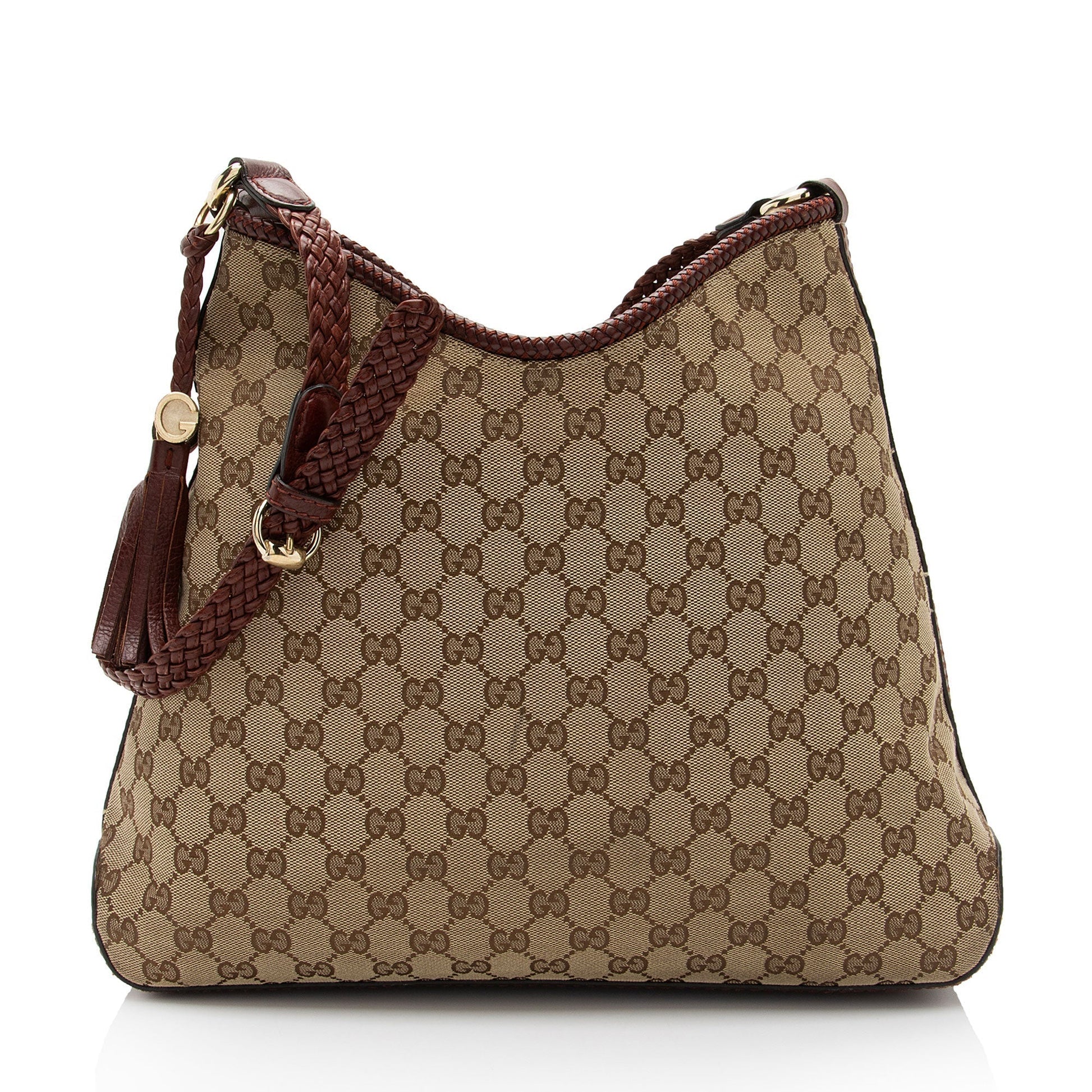 Gucci Leather Canvas Shoulder Bag