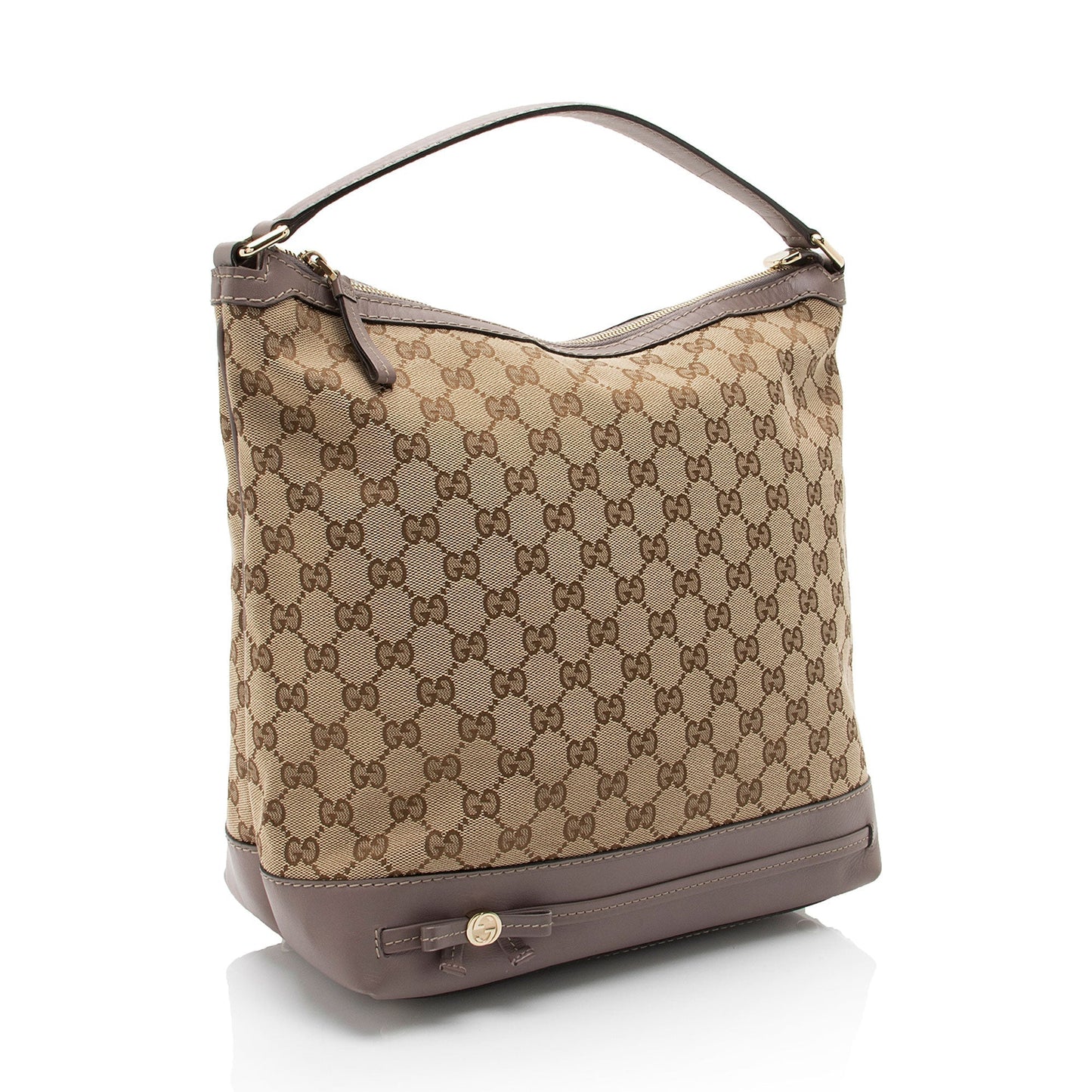 Gucci Leather Canvas Shoulder Bag