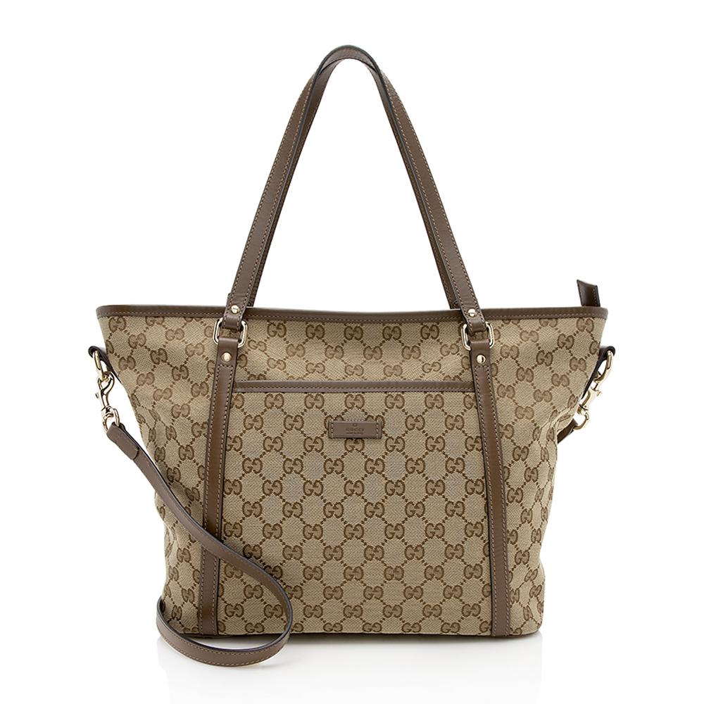 Gucci Canvas Monogram Tote Style 135