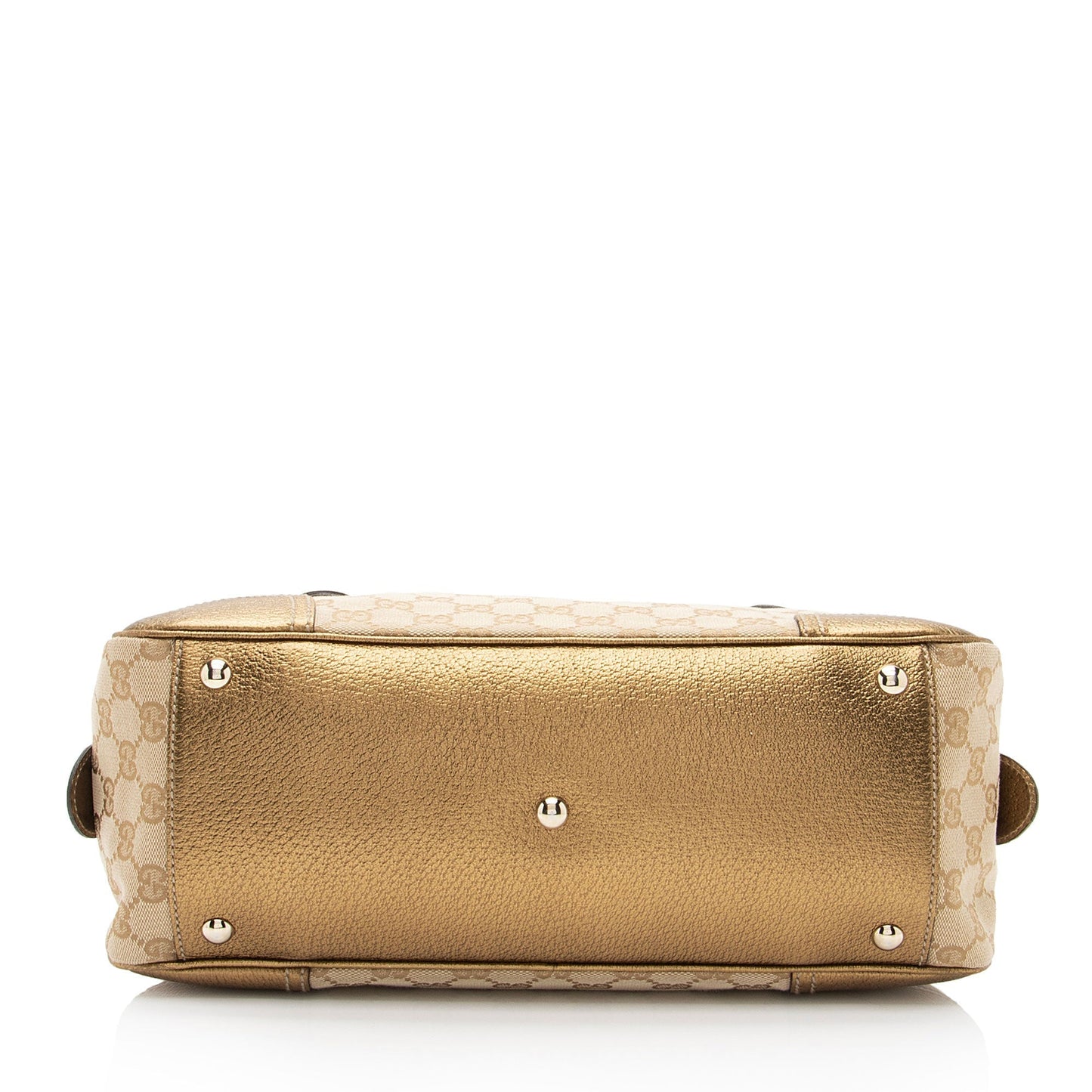 Gucci Leather Canvas Handbag