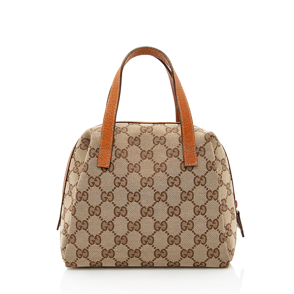 Gucci Leather Canvas Satchel Style 1