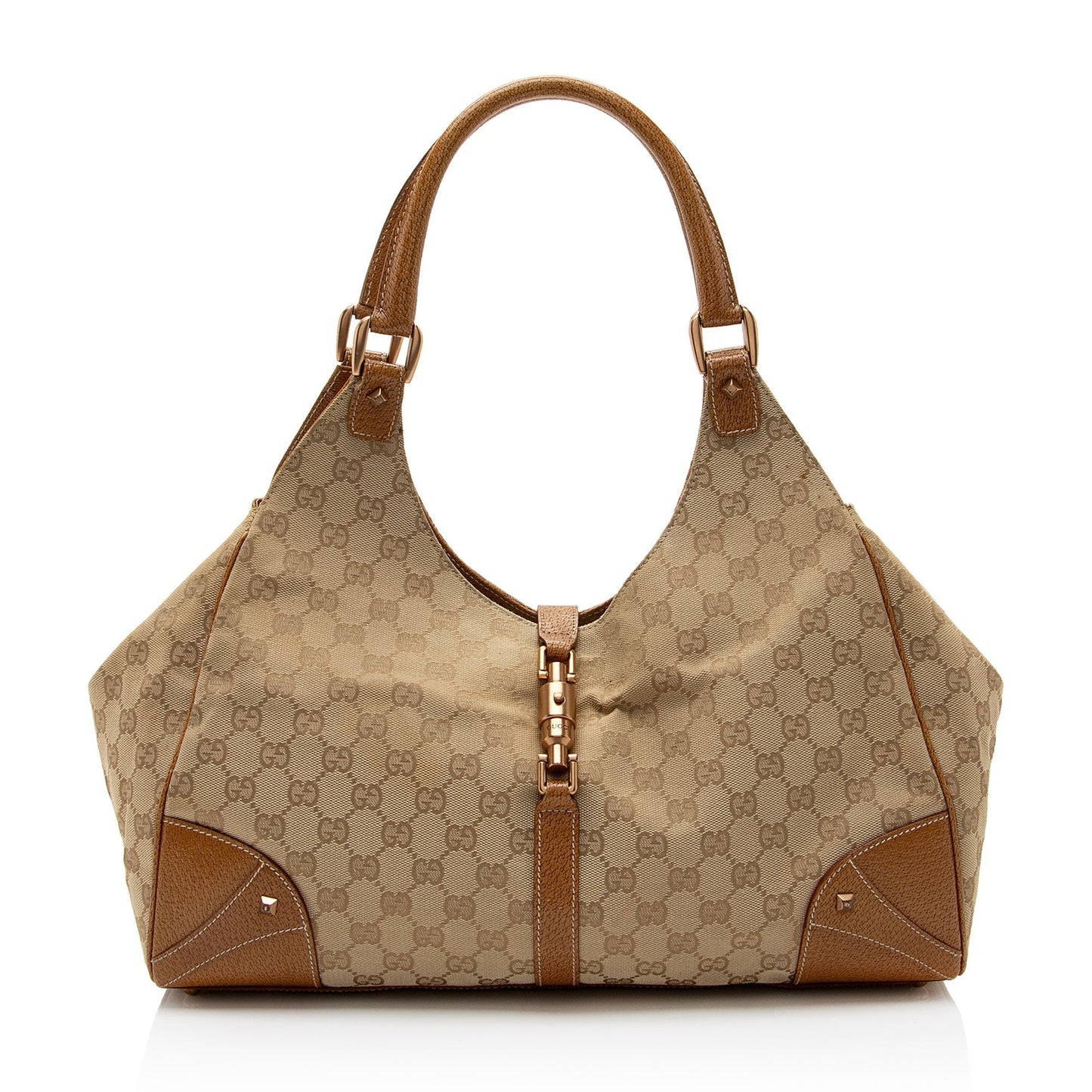Gucci Leather Canvas Shoulder Bag