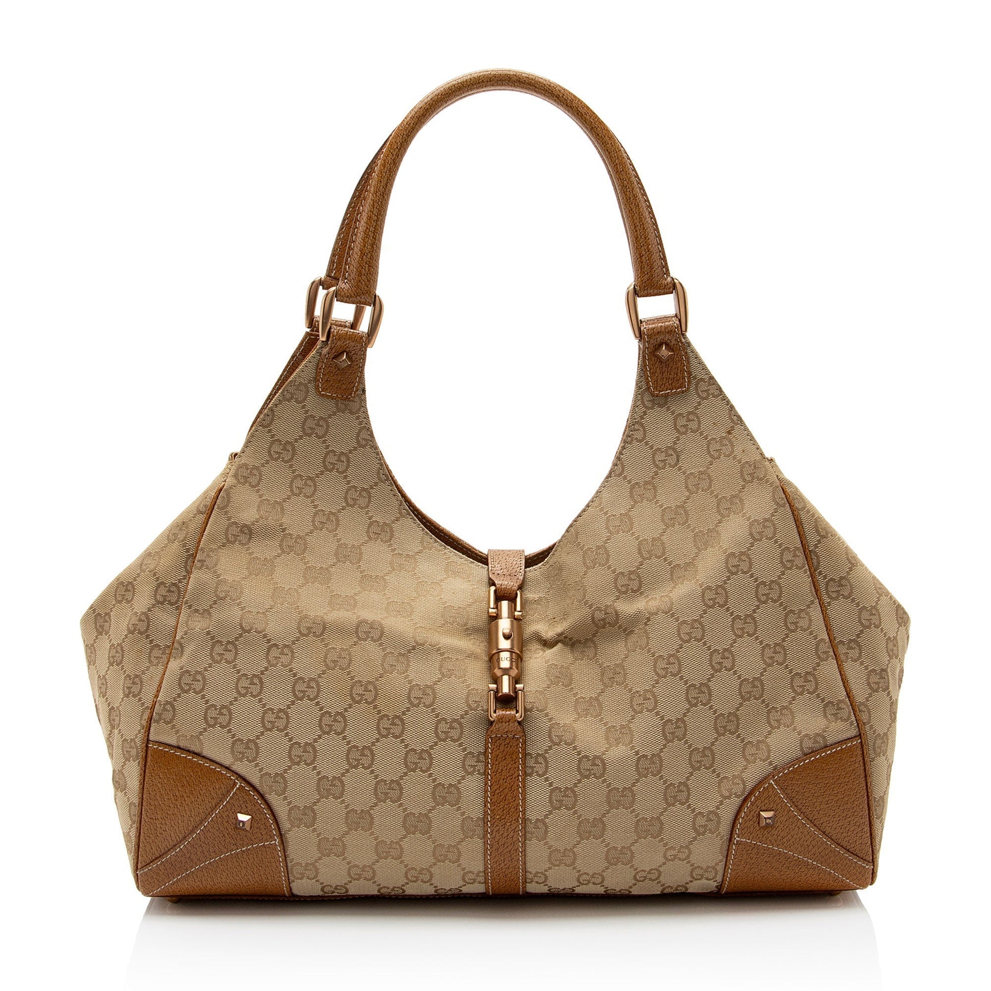 Gucci Leather Canvas Shoulder Bag