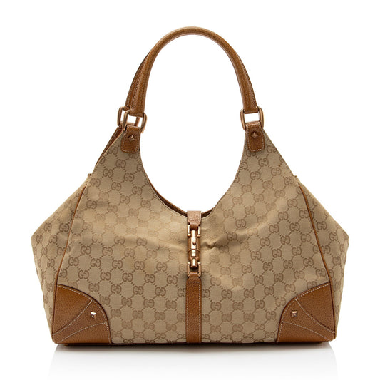 Gucci Leather Canvas Shoulder Bag
