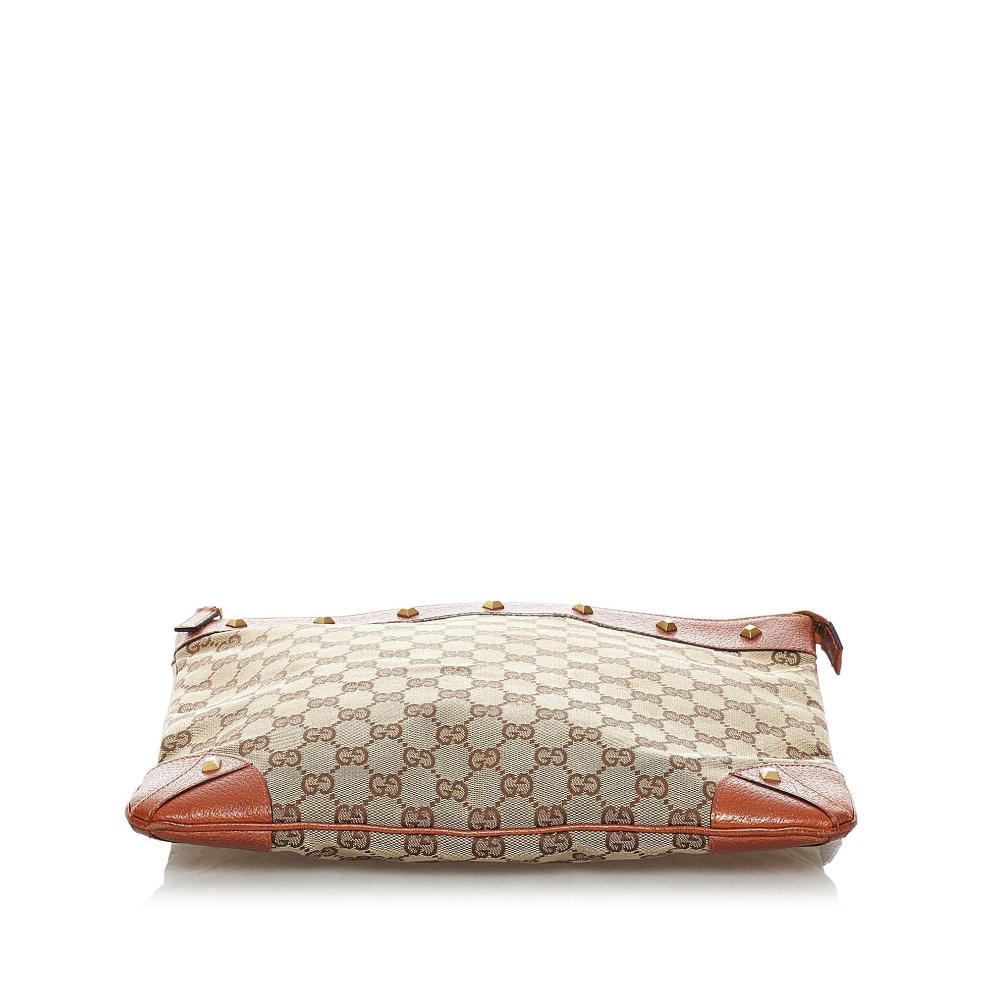 Gucci GG Canvas Nailhead Crossbody Bag (SHG-33698)