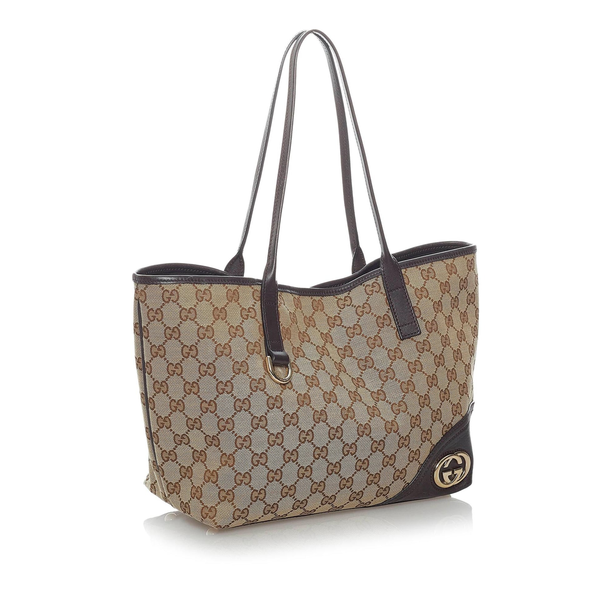 Gucci GG Canvas New Britt Tote Bag (SHG-30429)