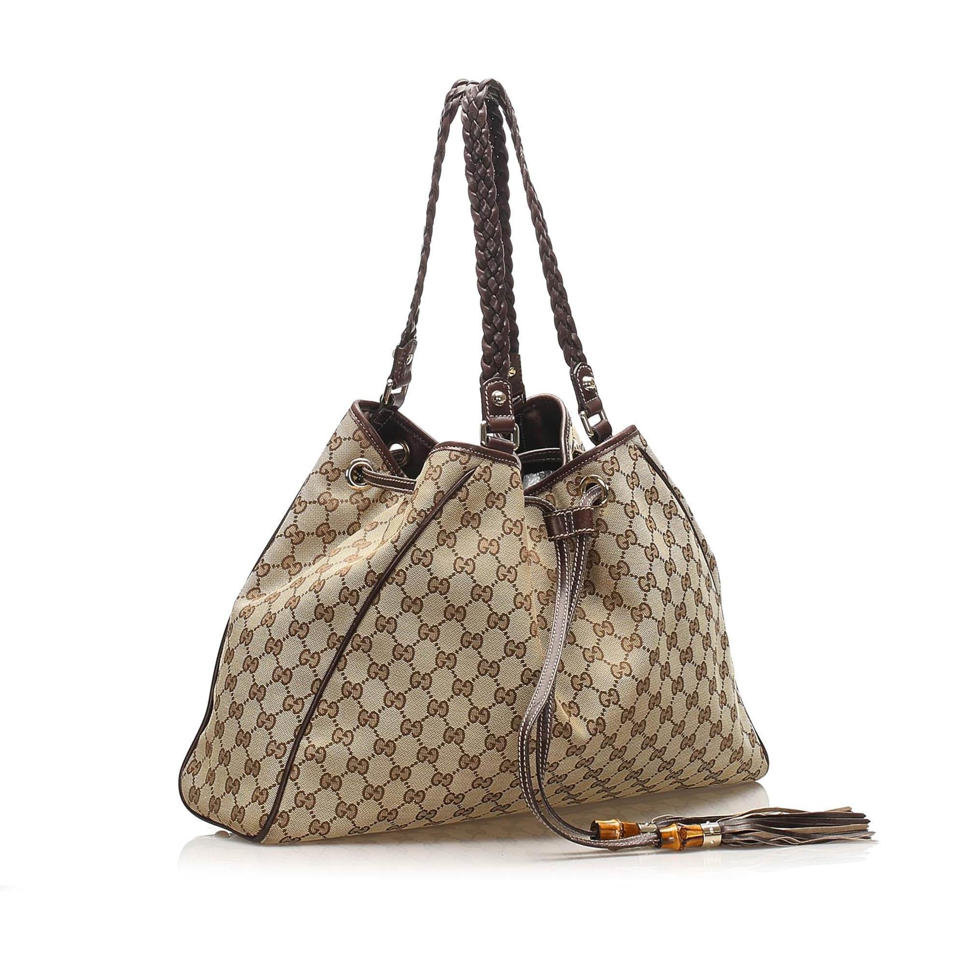 Gucci Canvas Monogram Tote Style 165